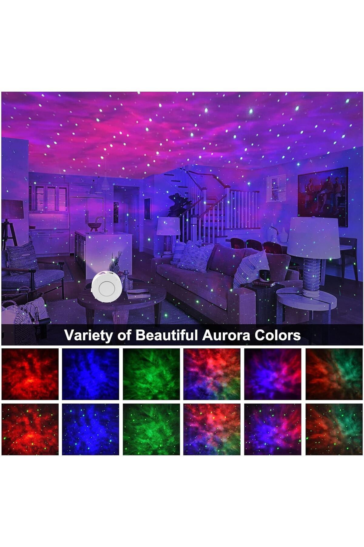COOYA-Galaxy Star Projector, Smart WiFi App/Voice Control, Compatible with Google Assistant 4