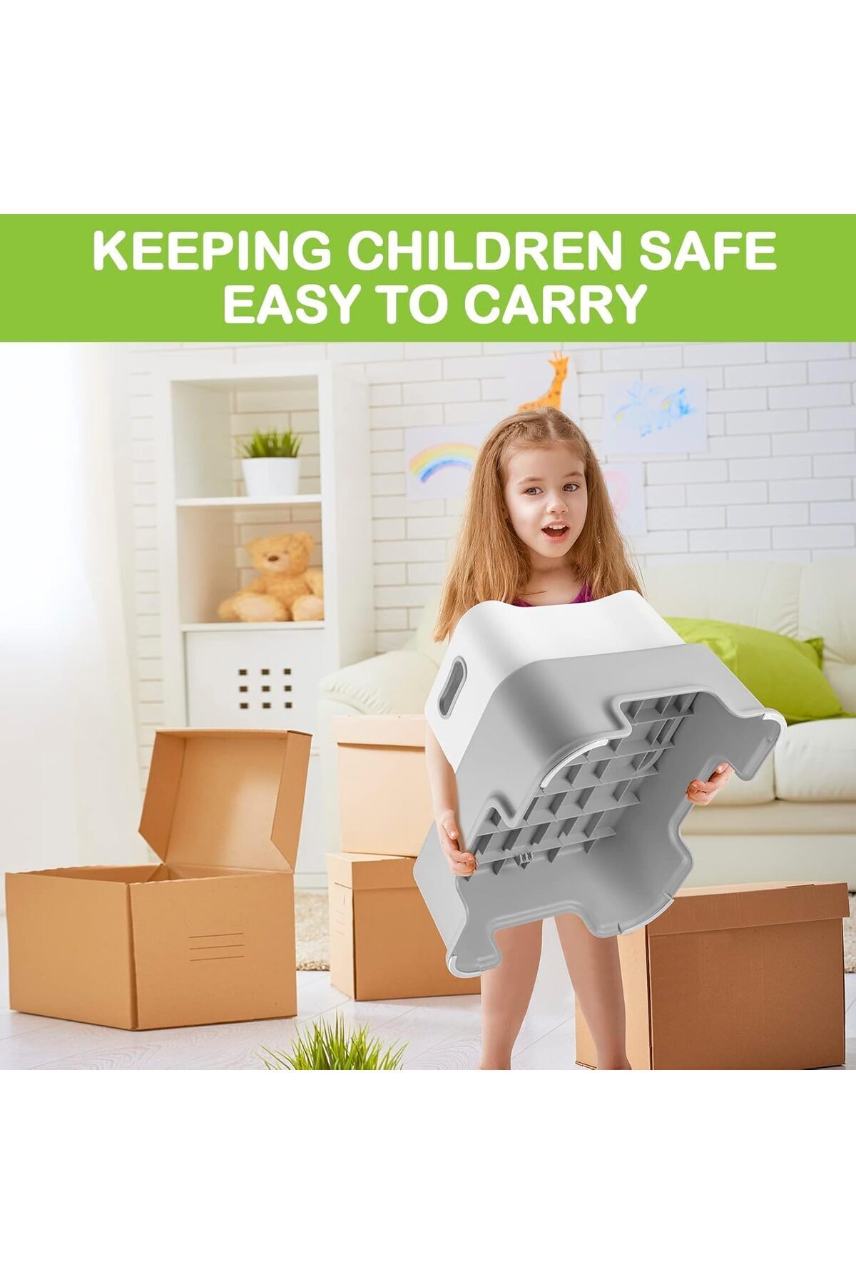 COOYA-Toddler Step Stool, Detachable ,Anti-slip ,with Maximum Load 200 lbs, Multi-location application 6