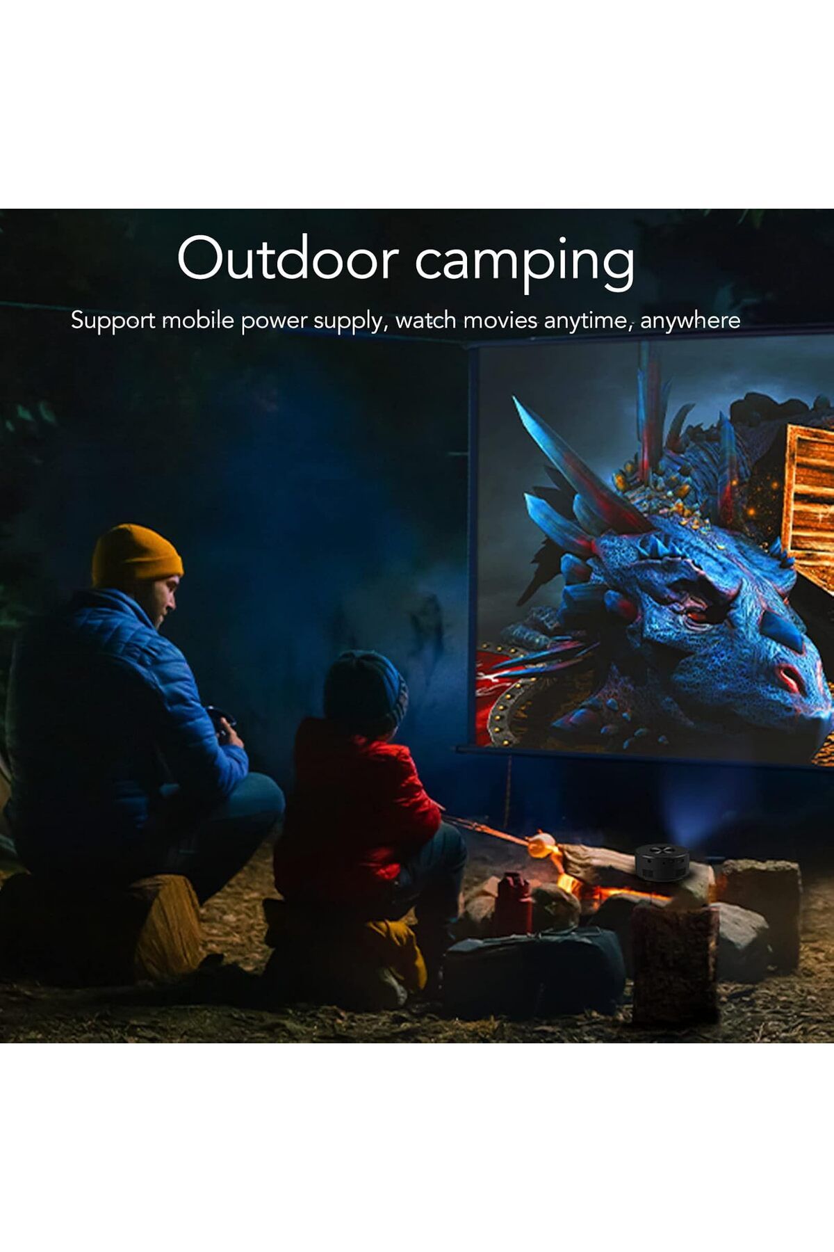 COOYA-Mini Portable Projector, Small Outdoor Video Projectors with Synchronize Smartphone Screen Function 4