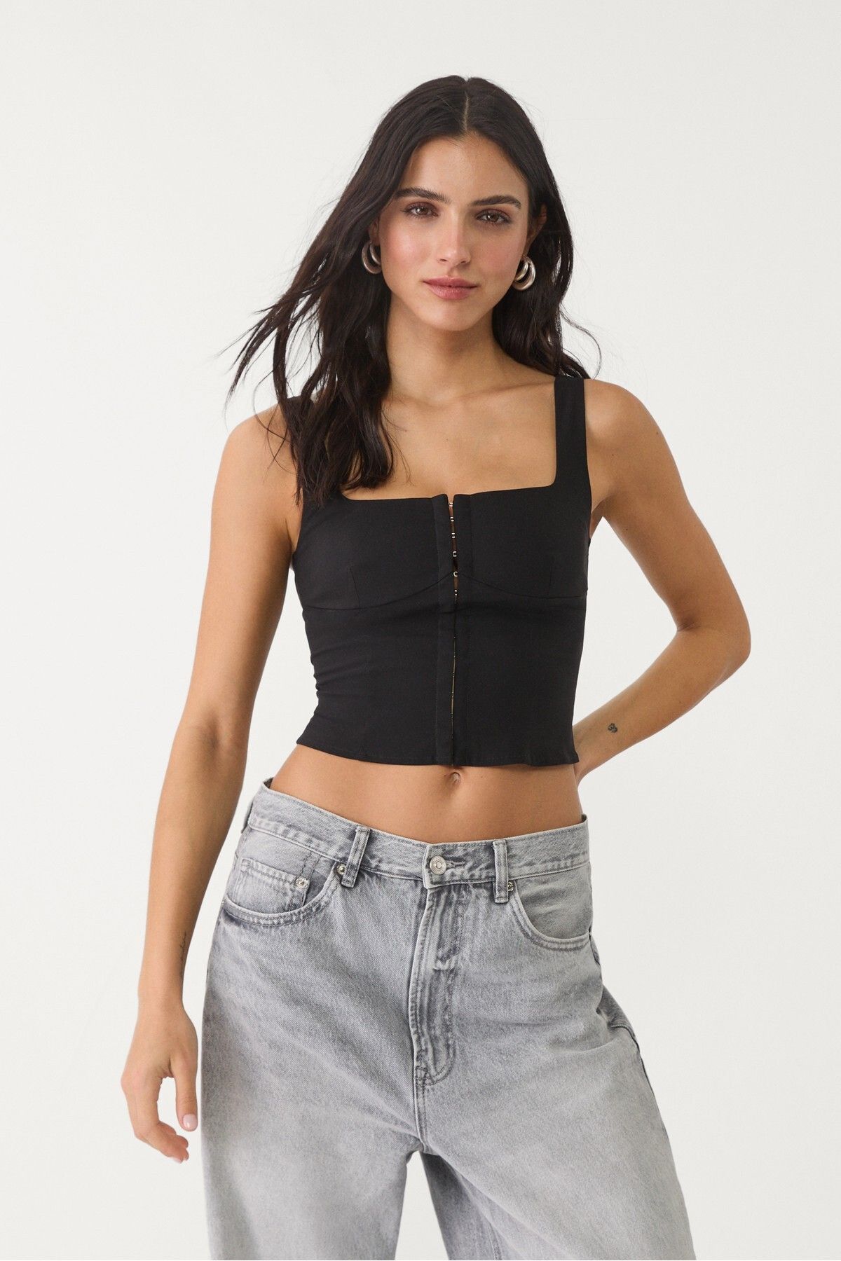 Stradivarius-Corset top with straps 1