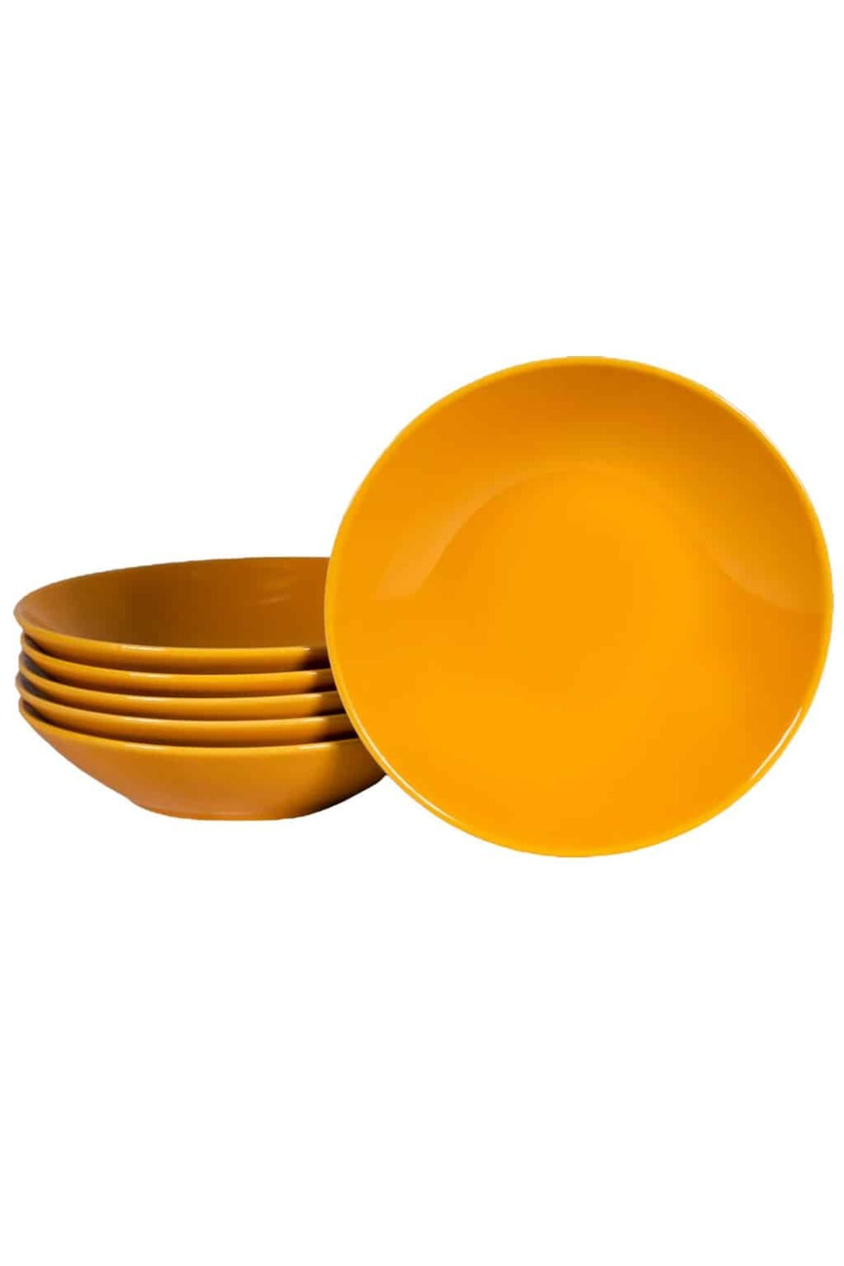Cesiro Set 6 Farfurii Adanci 21 Cm Galben Rumen - One Size
