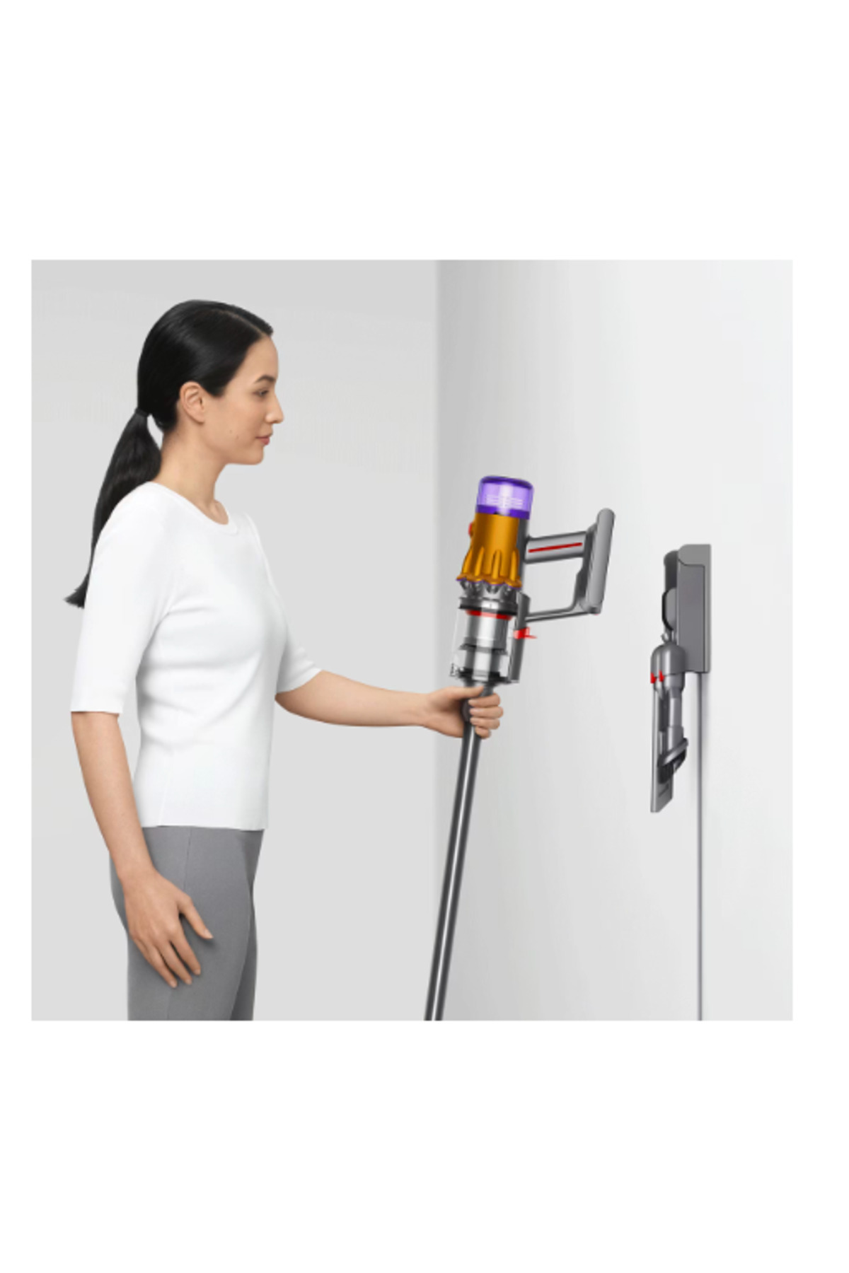 DYSON-Aspirator vertical Dyson V12 Detect Slim Absolute 2023, 0.35 L, 545 W (Nichel/Galben) 5