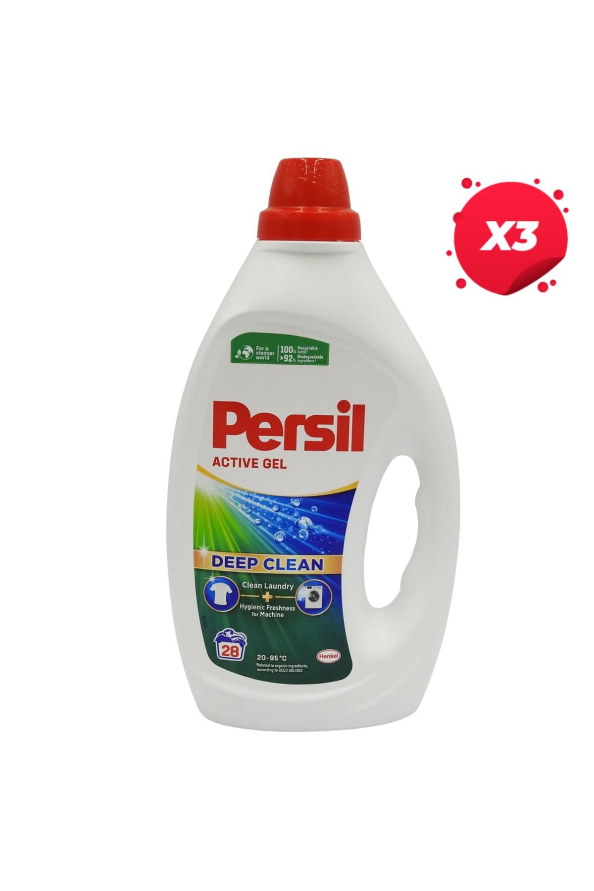 Persil X3 - Persil Detergent Lichid 1,26l Deep Clean Active 28 Spălări - Mărime unică