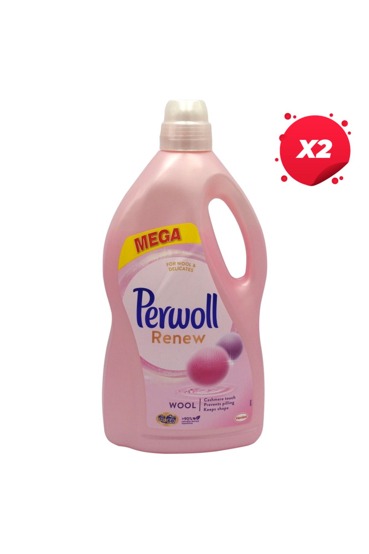 Perwoll X2 - Detergent Lichid Perwoll 3,74l Lână Renovată 68 Spălări - One Size