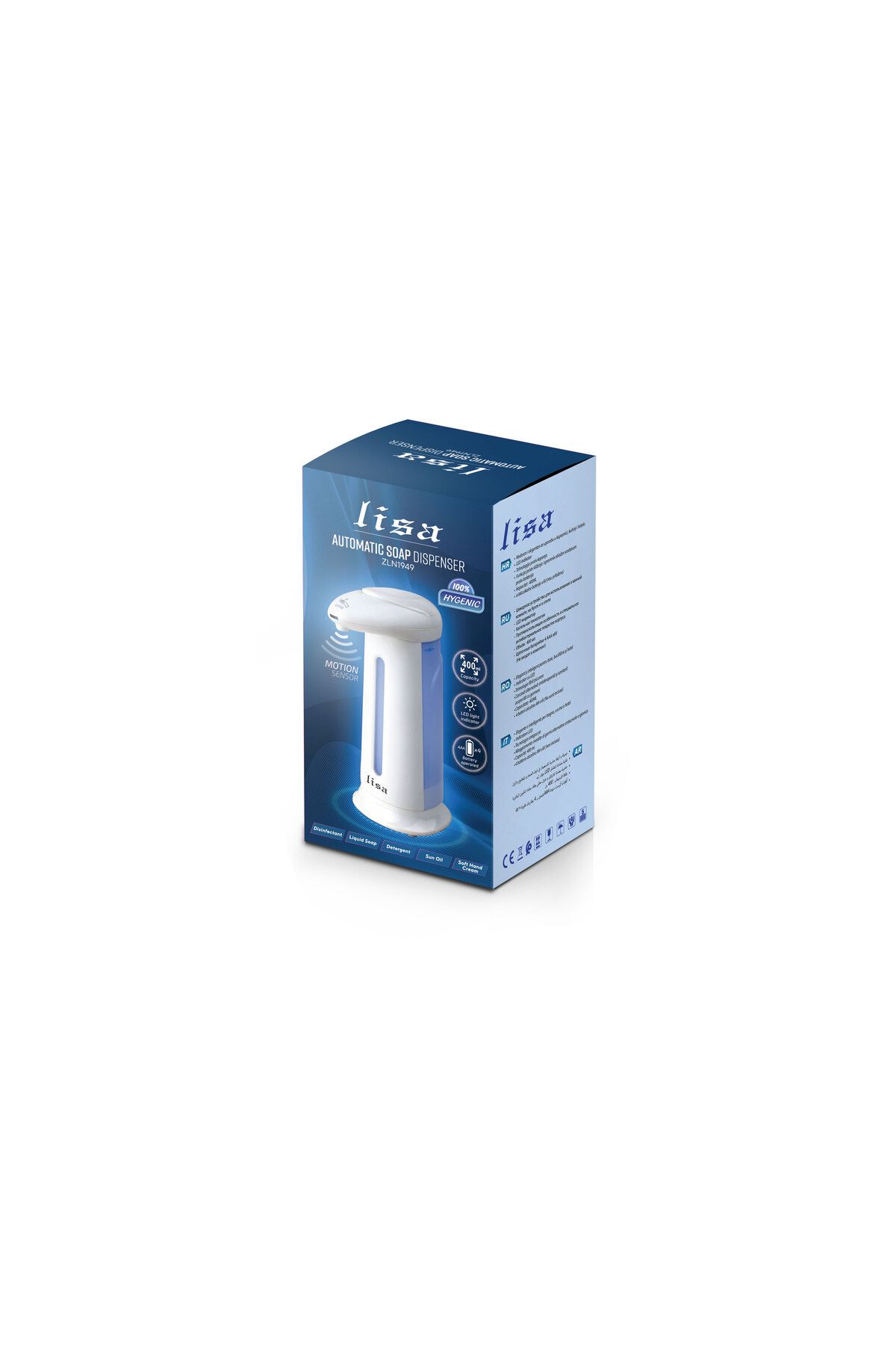 Zilan-Dozator automat de sapun Lisa ZLN1949 Alb, 400ml si indicator LED 3