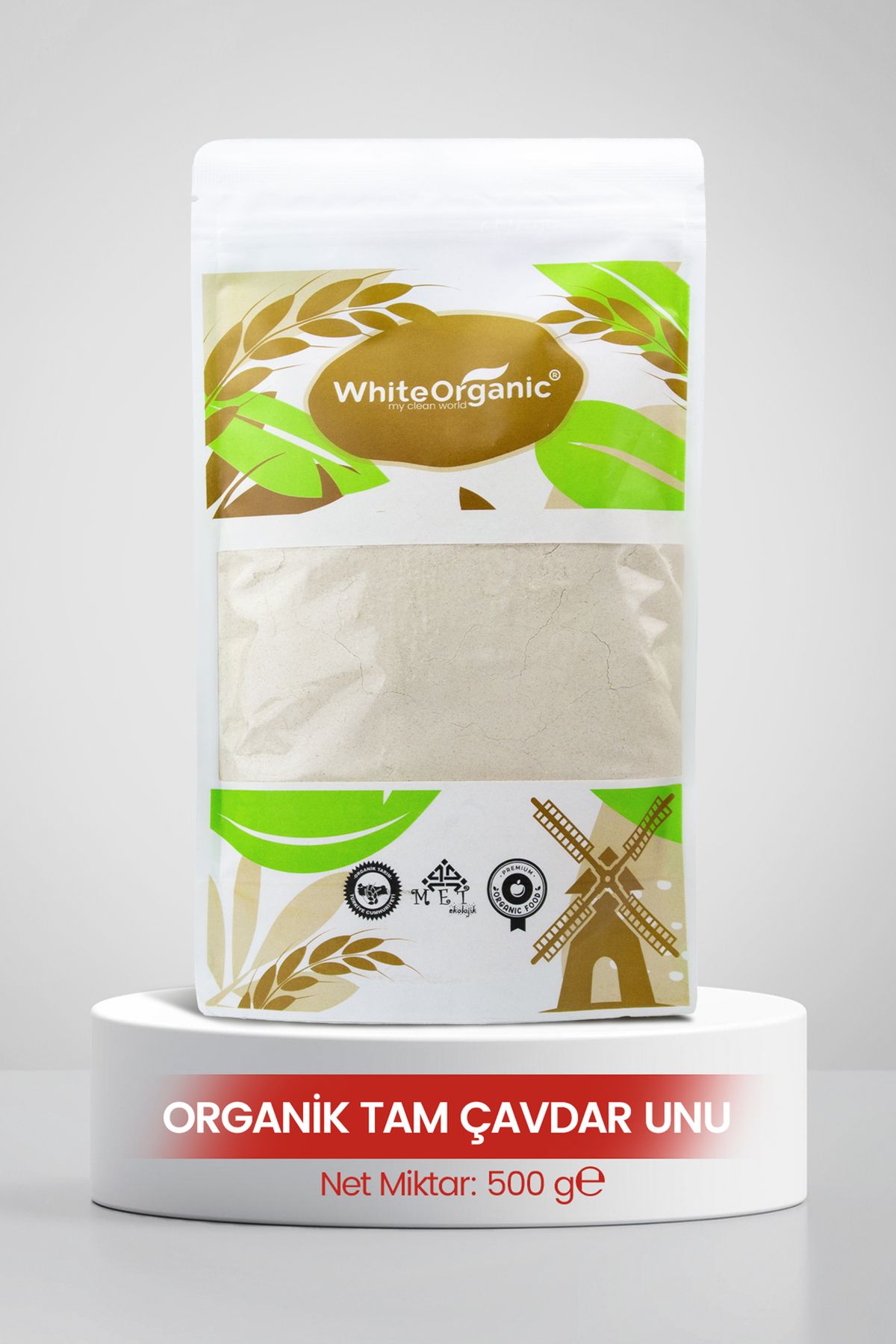 White Organic Organik Tam Çavdar Unu 500 gr Taş Değirmen
