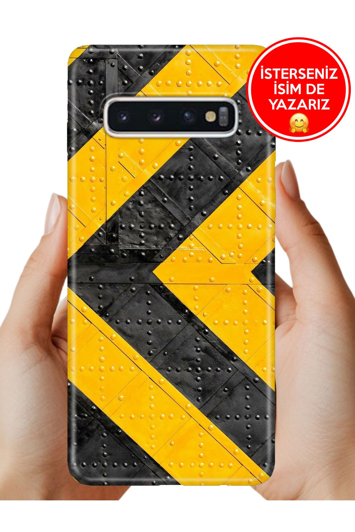 Cekuonline Samsung Galaxy S10+ Plus Kılıf FullCover Resimli Desenli Silikon Çok Tehlikeli