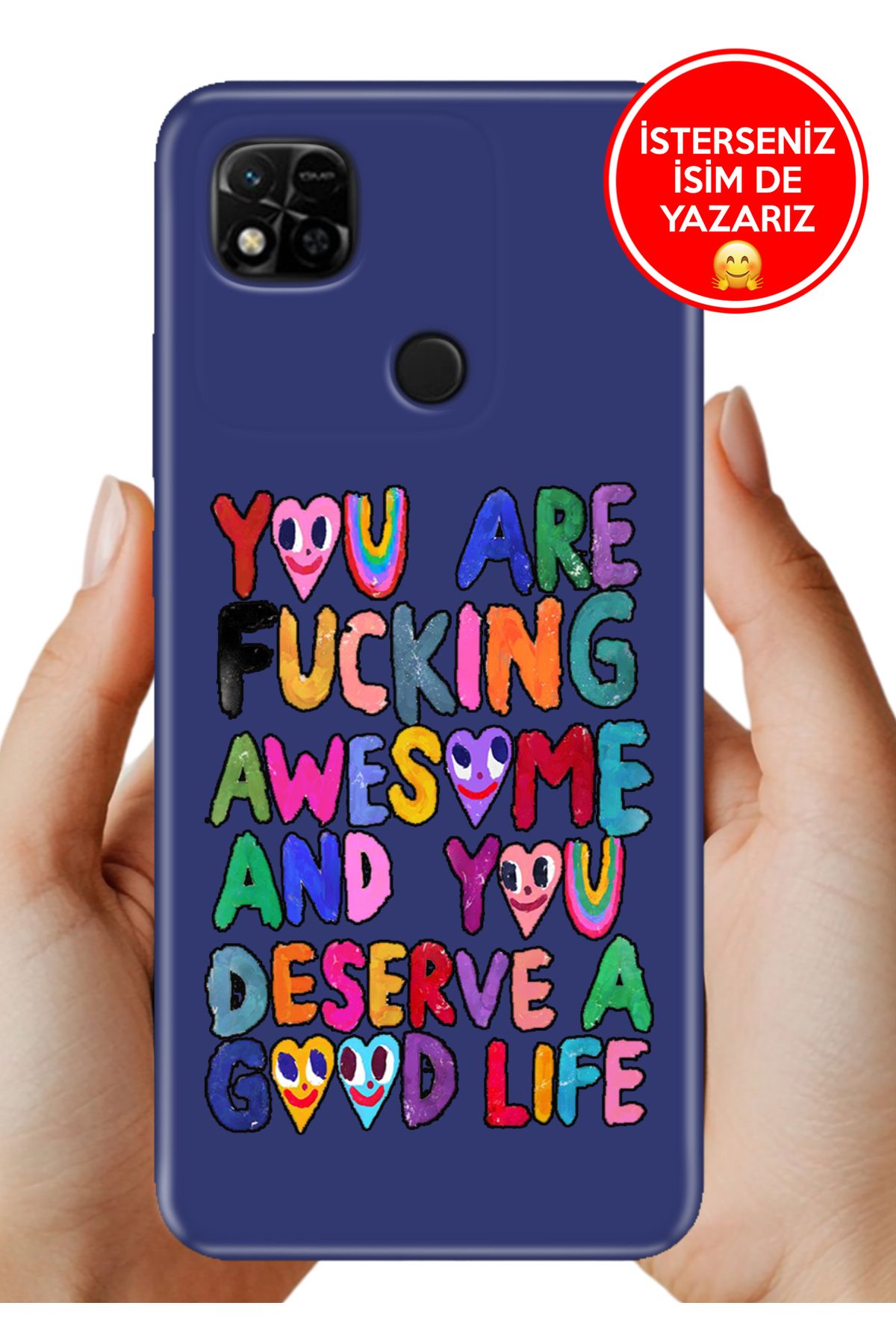 Cekuonline Xiaomi Redmi 10A Kılıf FullCover Resimli Desenli Silikon Deserve