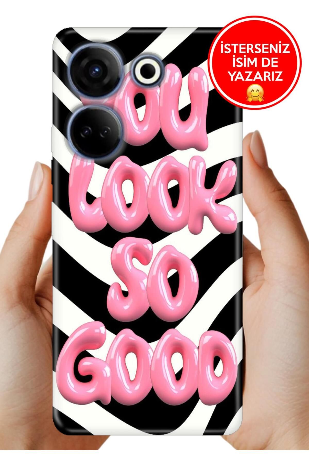 TECNO Camon 20 (CK6n) Kılıf Baskılı Life Style Kapak Silikon You Look So Good