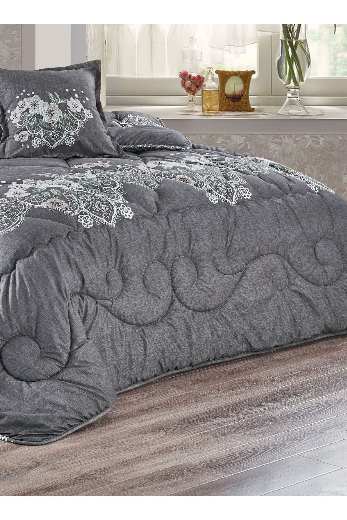 Generic-Comforter Set 4 Piece Single Size Elegant Bedspread Lightweight Comforter Suitable for All Seasons 3