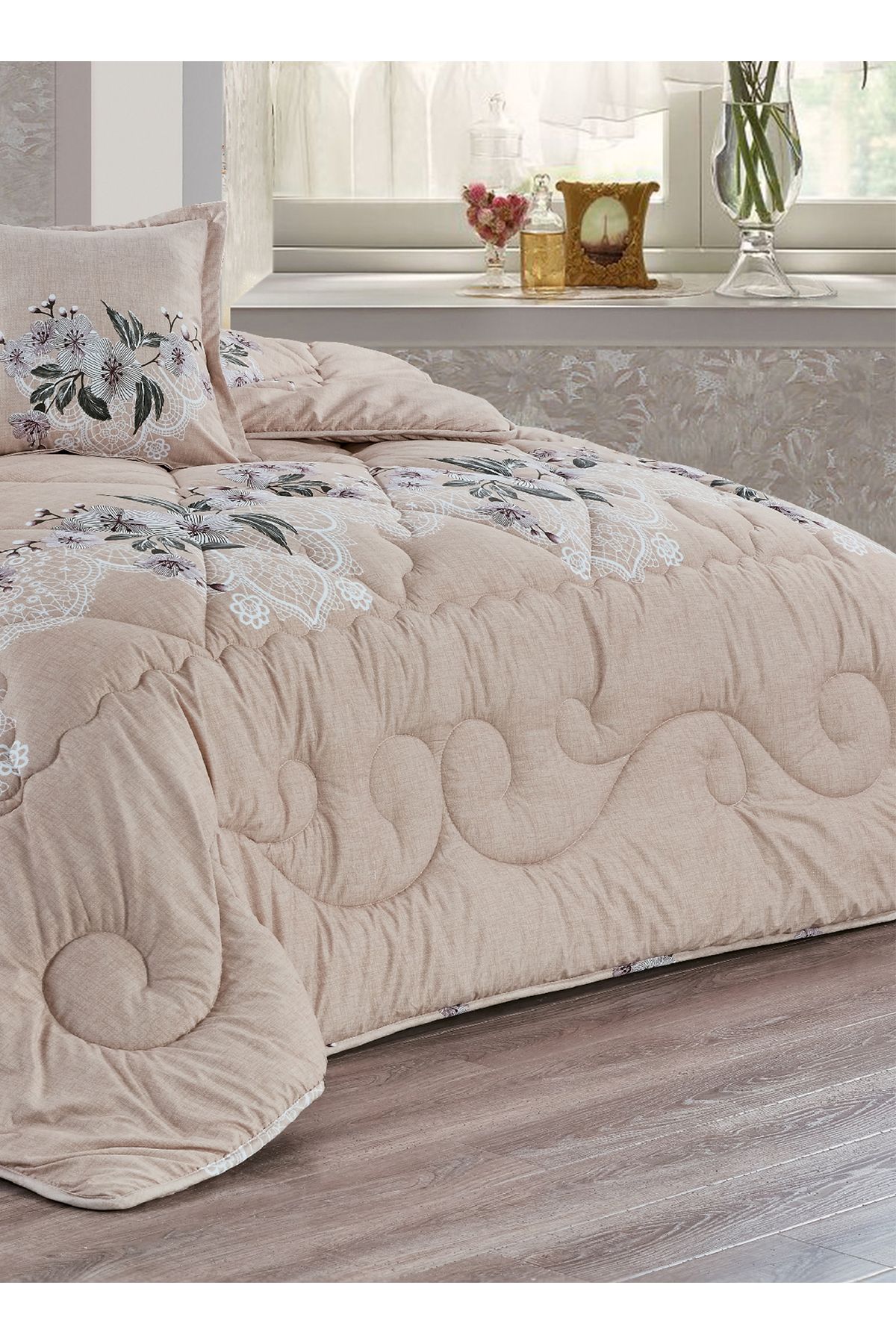 Generic-Comforter Set 4 Piece Single Size Elegant Bedspread Lightweight Comforter Suitable for All Seasons 3