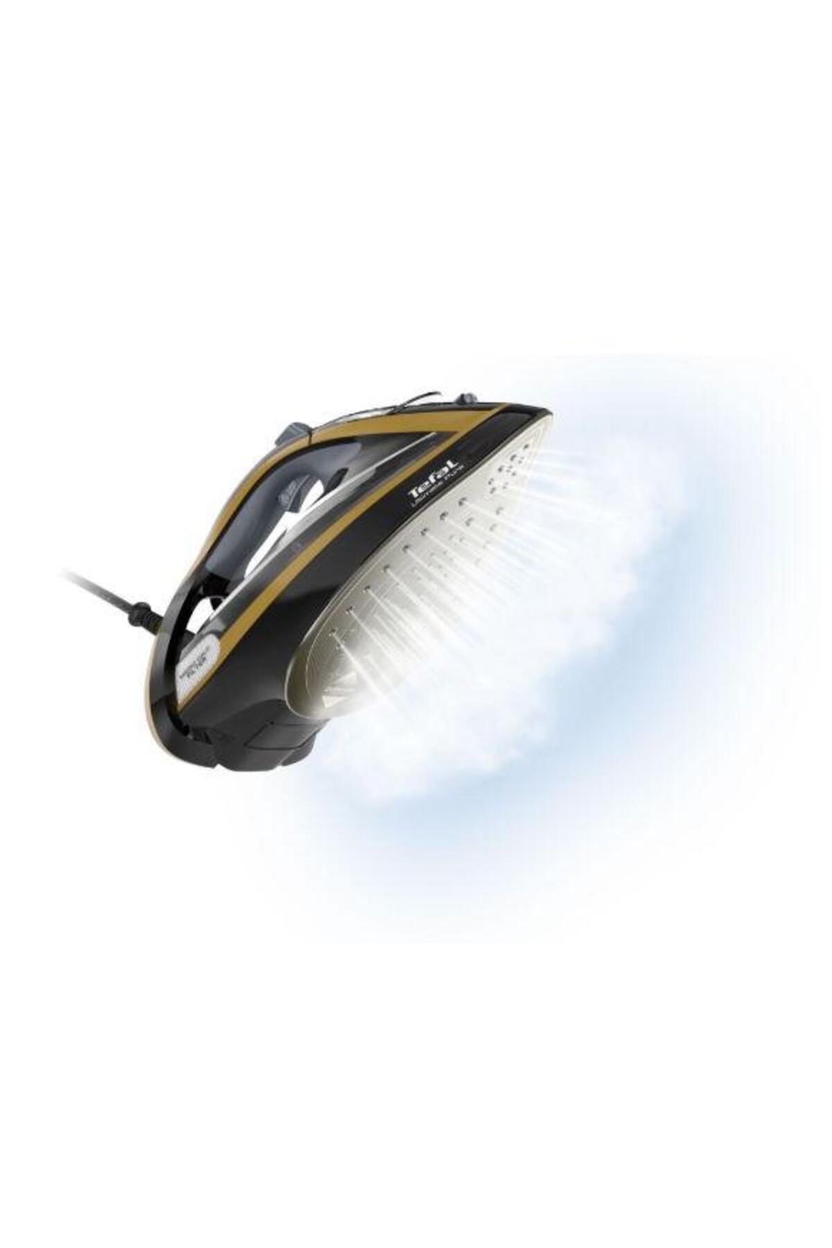 TEFAL-Tefal Ultimate Pure FV9865 iron, 3000 W, 250 g/min, 350 ml, automatic shut-off (Black/Gold) 2