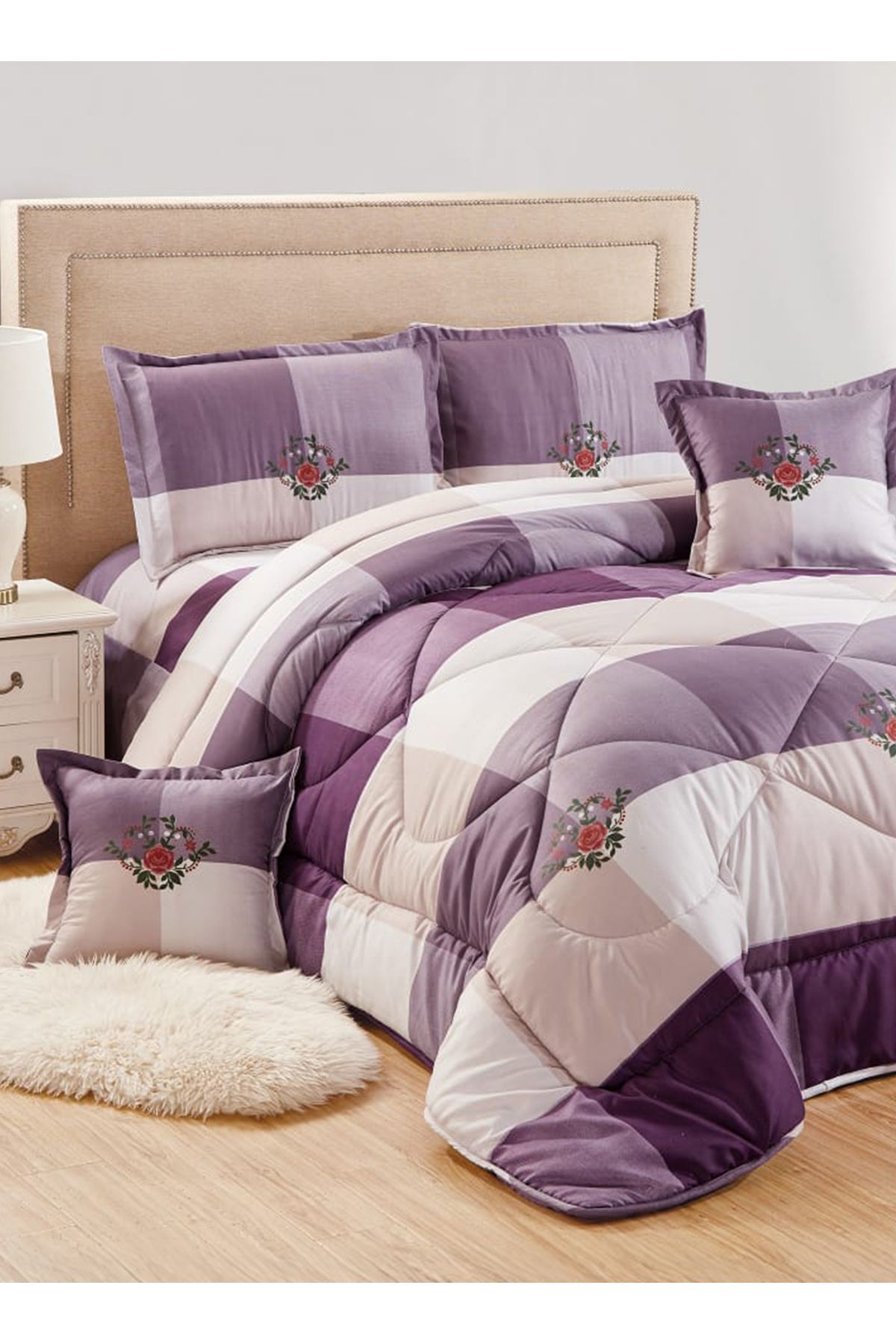 Generic-Comforter Set 4 Piece Single Size Elegant Bedspread Lightweight Comforter Suitable for All Seasons 2