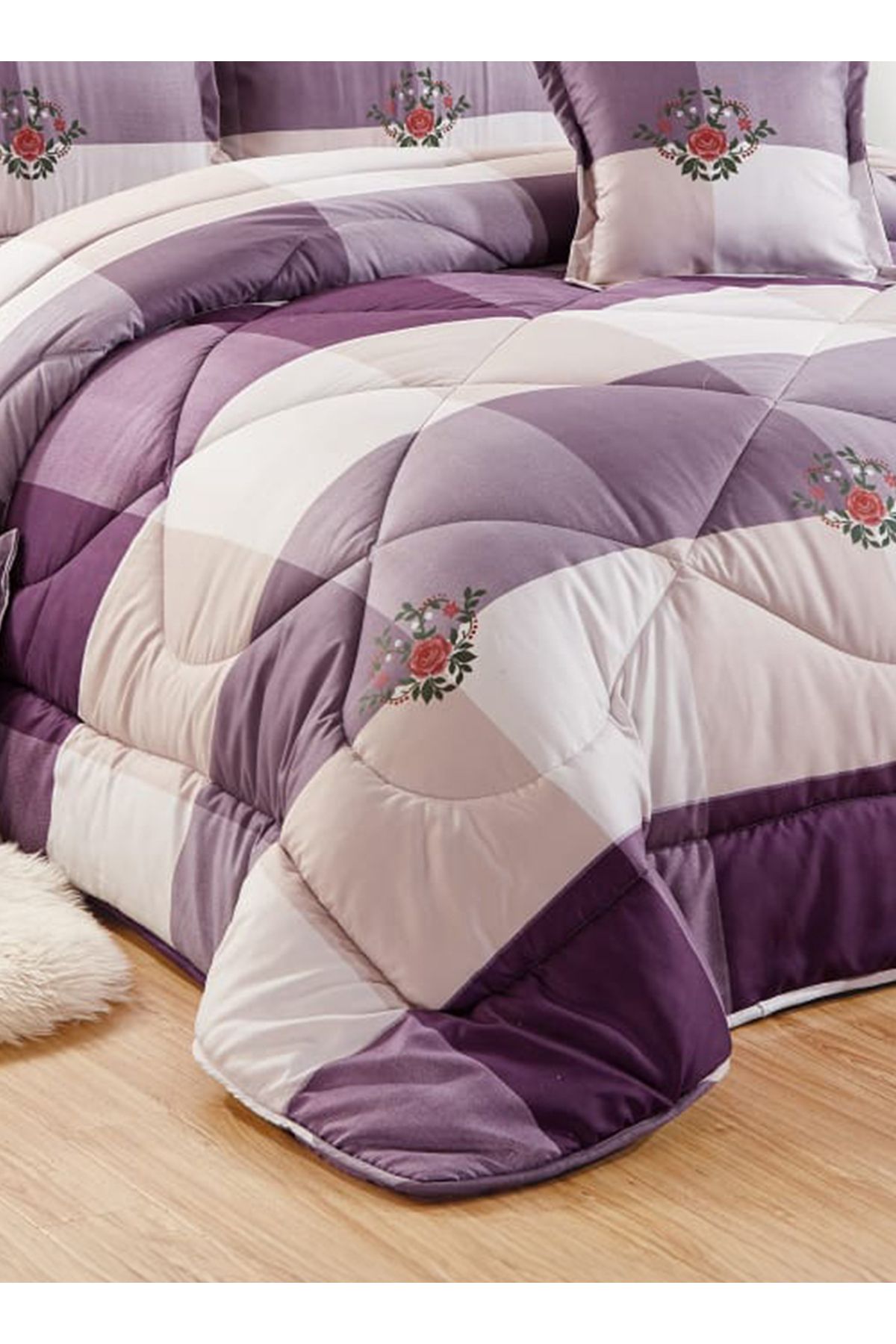 Generic-Comforter Set 4 Piece Single Size Elegant Bedspread Lightweight Comforter Suitable for All Seasons 3