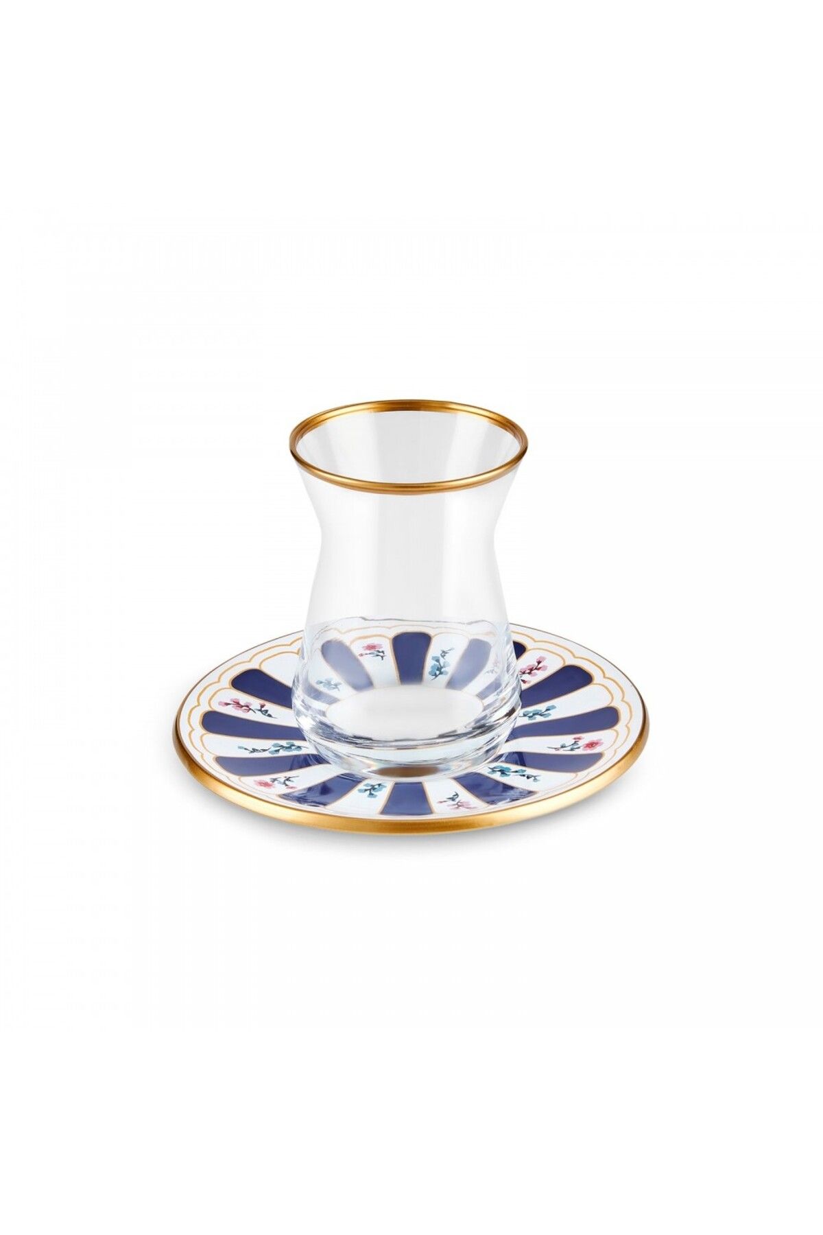 Karaca-Bursa Türkisches Teeglas-Set, 12-teilig, Marineblau 10