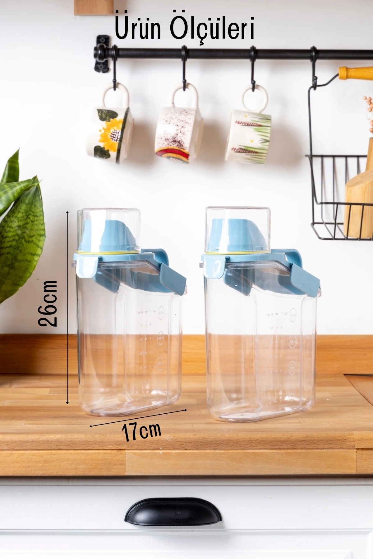 Espas Home-2 Leakproof Detergent Storage Container with Gasket / 1800 ml / Blue 3