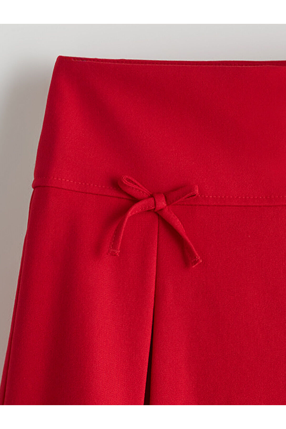 LC Waikiki  LCW Kids Kırmızı Fiyonk Detaylı Kız Çocuk Etek - Görsel 3