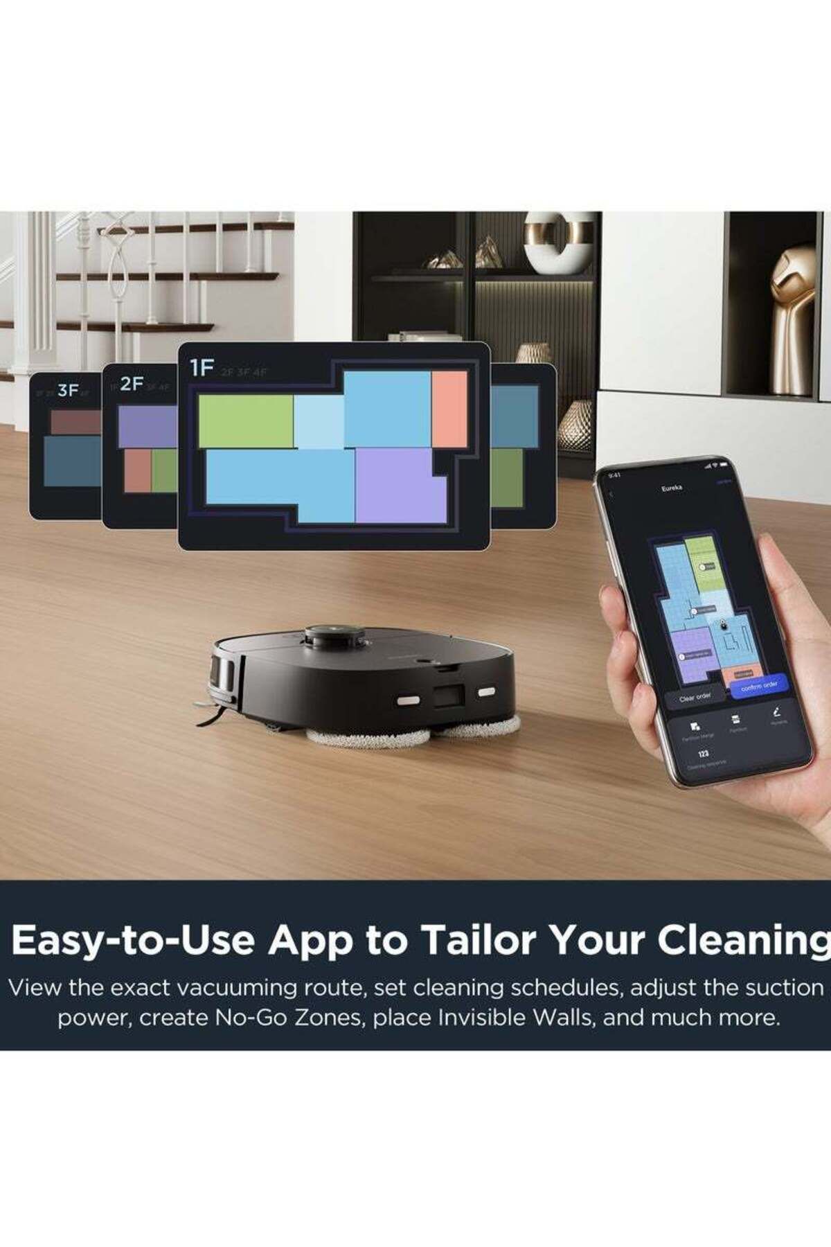 Eureka-Robot Vacuum Cleaner & Mop All-in-One Station, AI 3D Obstacle Detection, Intelligent Pet Bypass 6