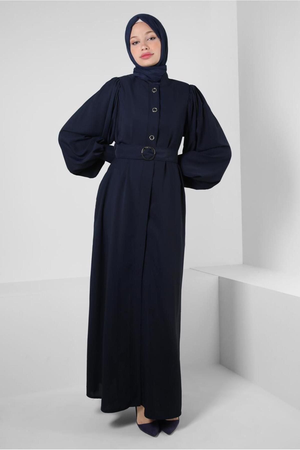 کمربند آستین بادکنکی ABABYA 80069 Alvina