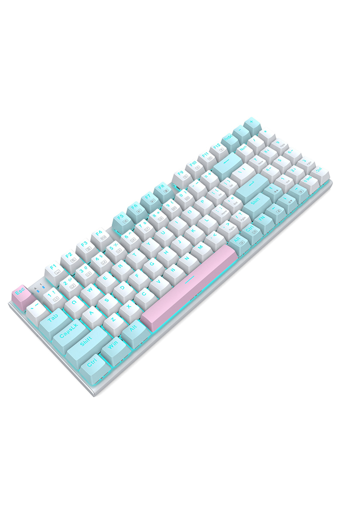 e-yooso-Z-19 94key Blue Background Light Mechanical Gaming Keyboard Blue White Red Switches 1