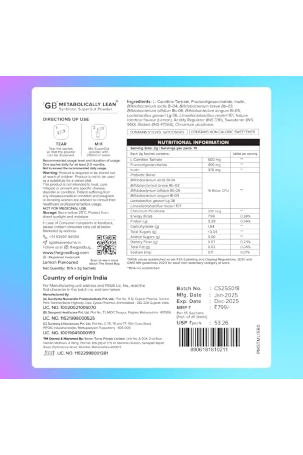The GoodBug-The Good Bug Metabolically Lean SuperGut Powder 5