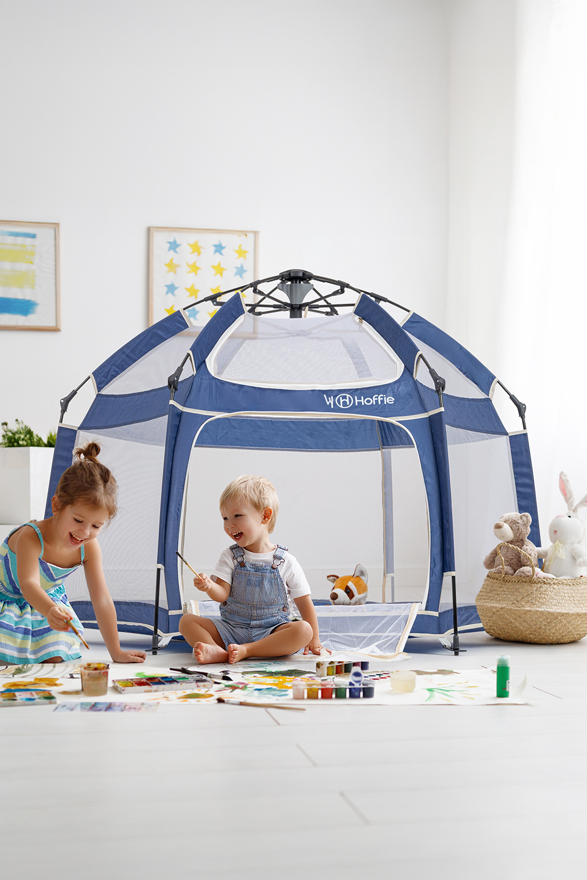 Hoffie Foldy Plus Tam Otomatik Katlanabilir Bebek Ve Çocuk Oyun Parkı-alüminyum-kolay Kurulum,mat Ve Toplar fotoğrafı 6 (önizleme)