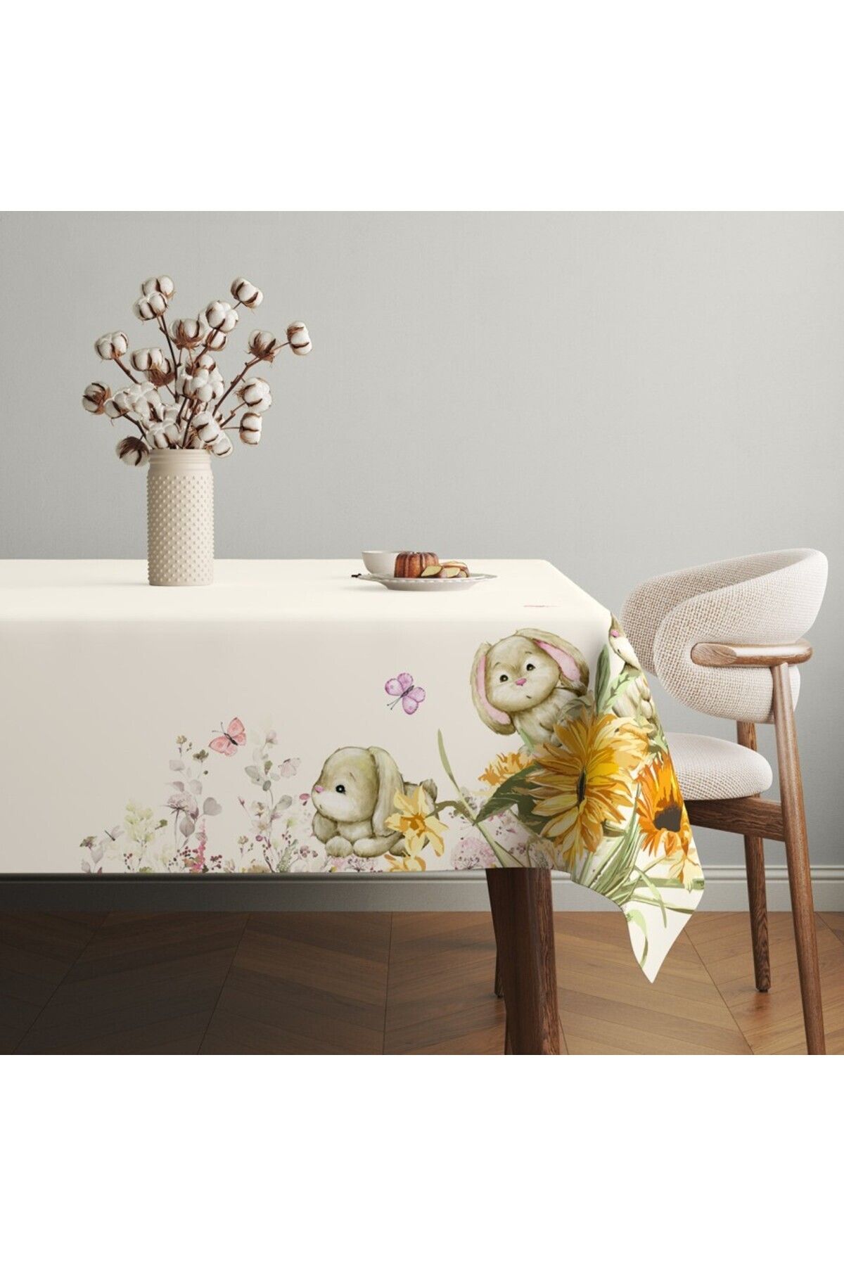 cotton club Fata De Masa Paste Bumbac 100%, 140x220cm, Club Cotton, Mochi - 140 x 220