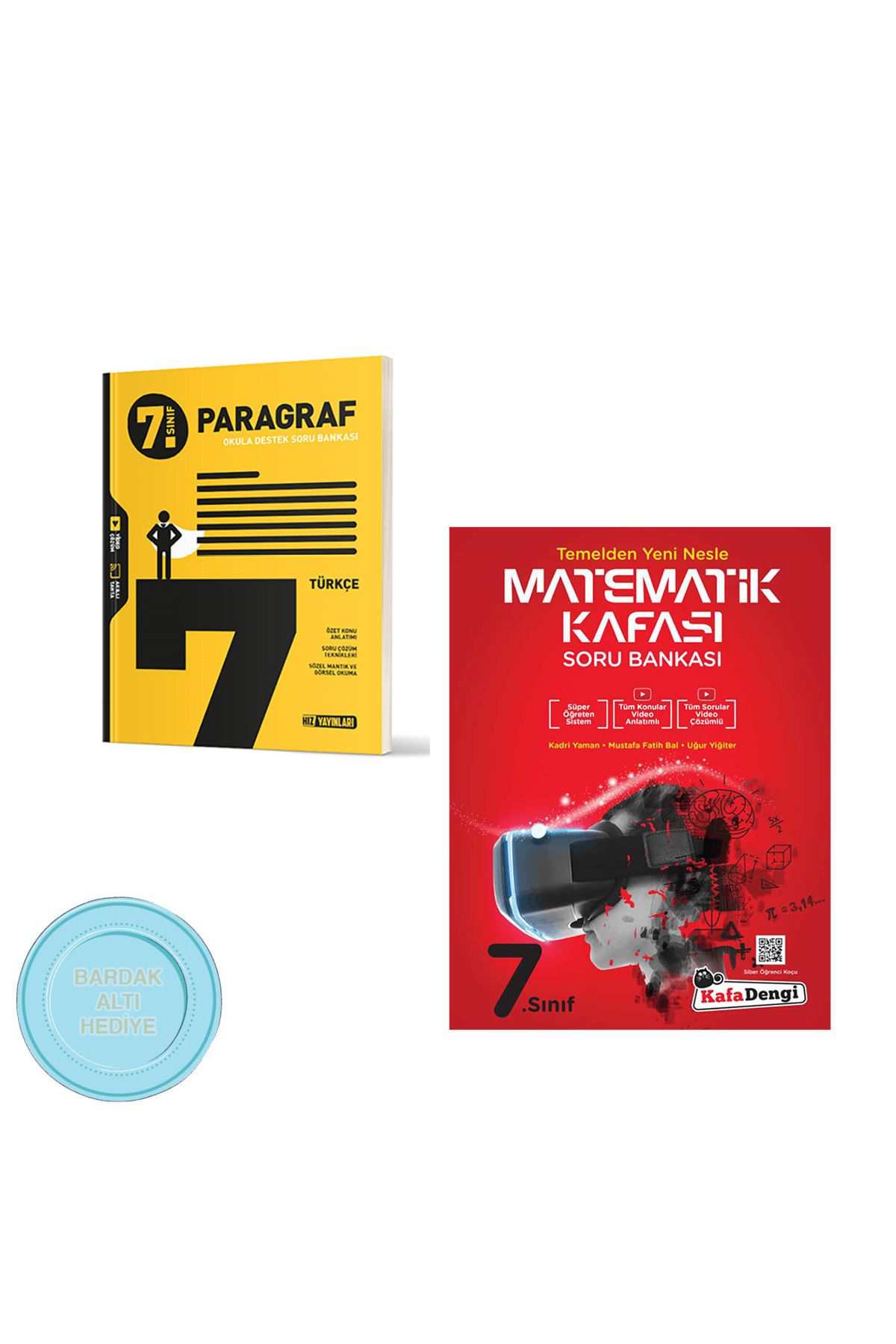Kırtasiye seti ve 7. Sınıf Türkçe Paragraf Soru Bankası ve Kafadengi 7. Sınıf Matematik Kafası Kırtasiye seti ve 7. Sınıf Türkçe Paragraf Soru Bankası ve Kafadengi 7. Sınıf Matematik Kafası