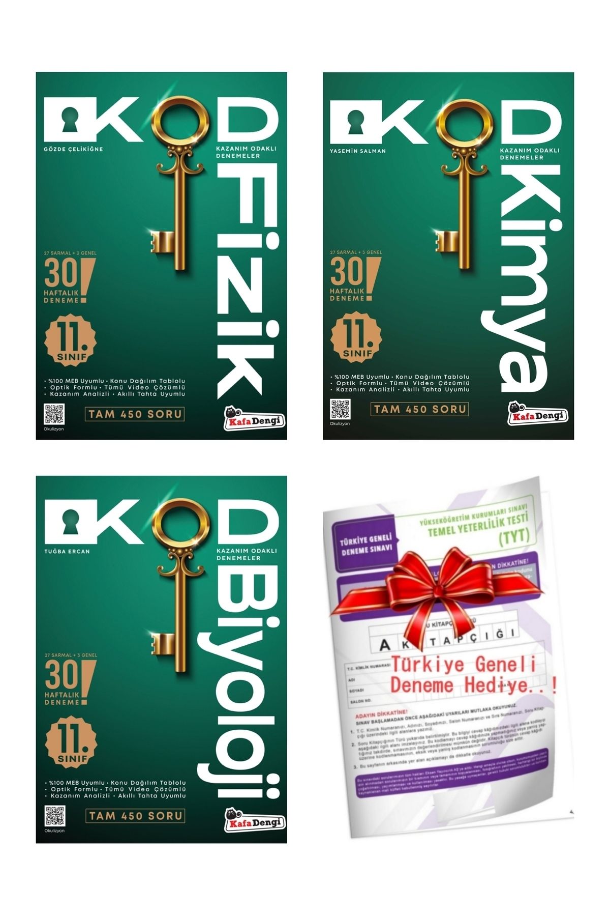 Kırtasiye seti ve 11. Sınıf KOD Haftalık SARMAL Deneme (Fizik+Kimya+Biyoloji) TYT Deneme HEDİYE Kırtasiye seti ve 11. Sınıf KOD Haftalık SARMAL Deneme (Fizik+Kimya+Biyoloji) TYT Deneme HEDİYE
