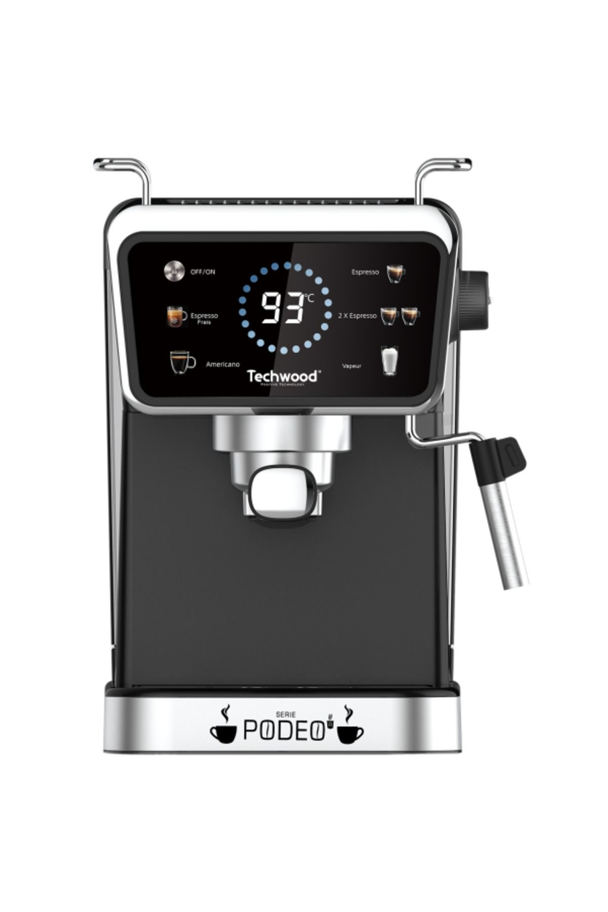 Techwood-Espresso kávovar TCA-1386EXN, 20 barů, kapsle Nespresso nebo mletá káva, 1,5 l 4