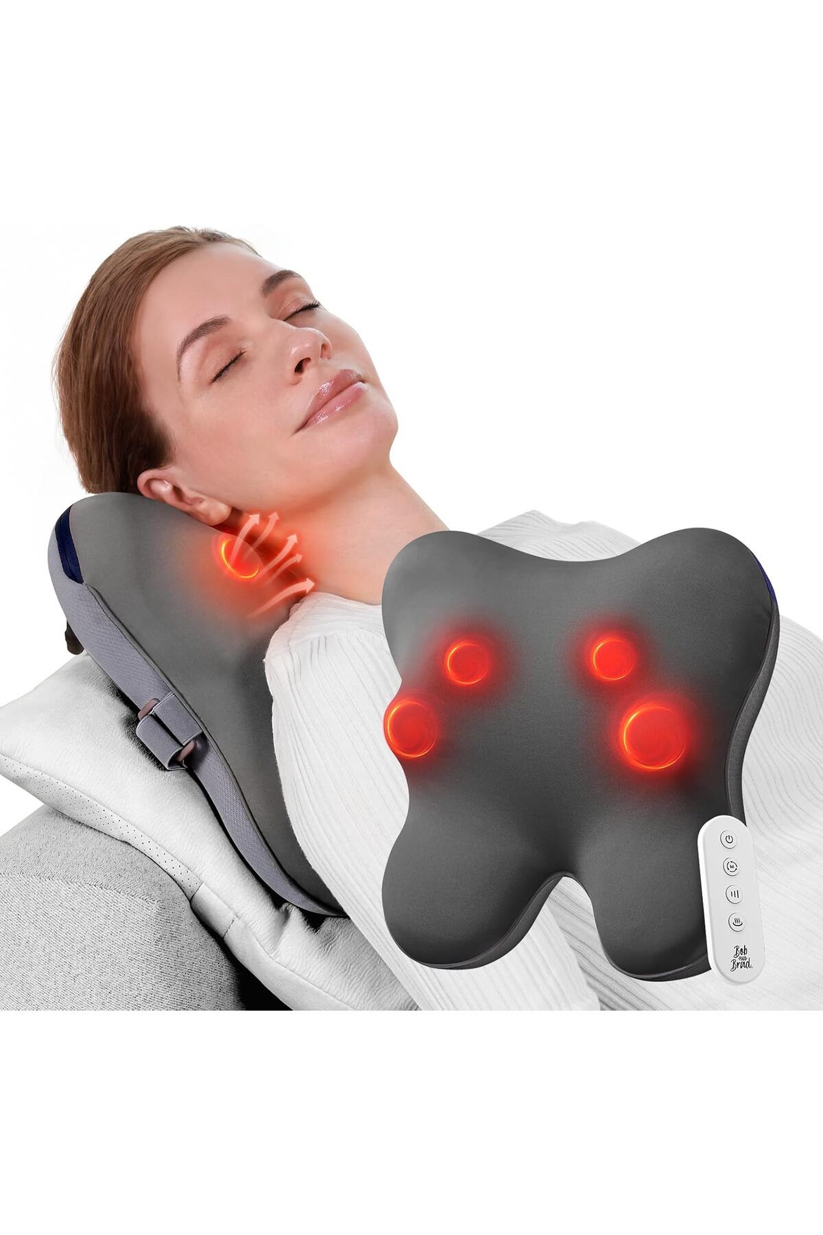 Bob and Brad Isı Fonksiyonlu Shiatsu 3D Yoğurma Boyun Masaj Aleti, Sırt, Boyun, Bacak ve İçin