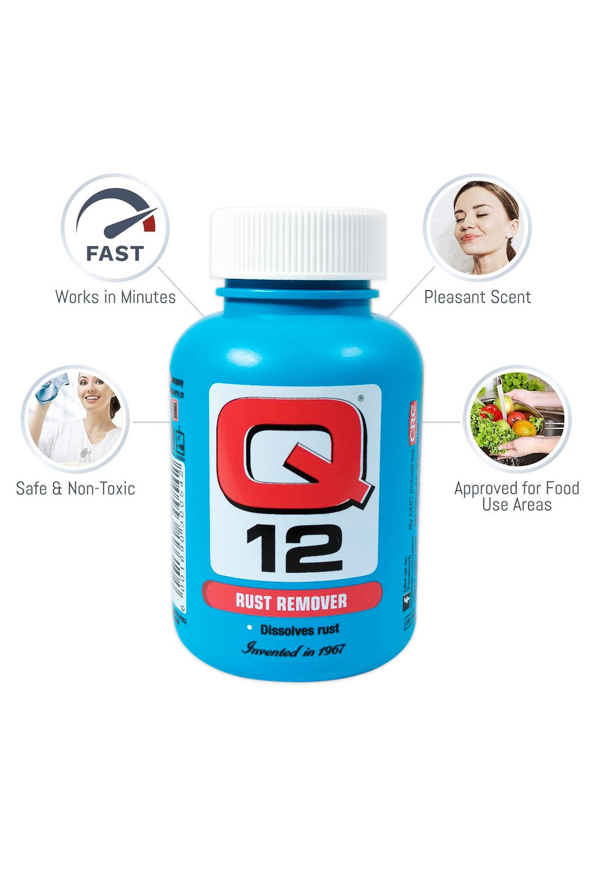 Q12-Rust Remover 200ml – Dissolves Rust, Non-Abrasive, Fast Acting, Food Safe Use 4