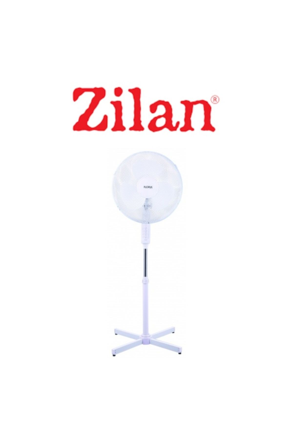 Floria Ventilator Cu Picior Zln-1180, Diametru 40 Cm, Putere 40 W, Motor Silentios Si Puternic, Alb - One Size