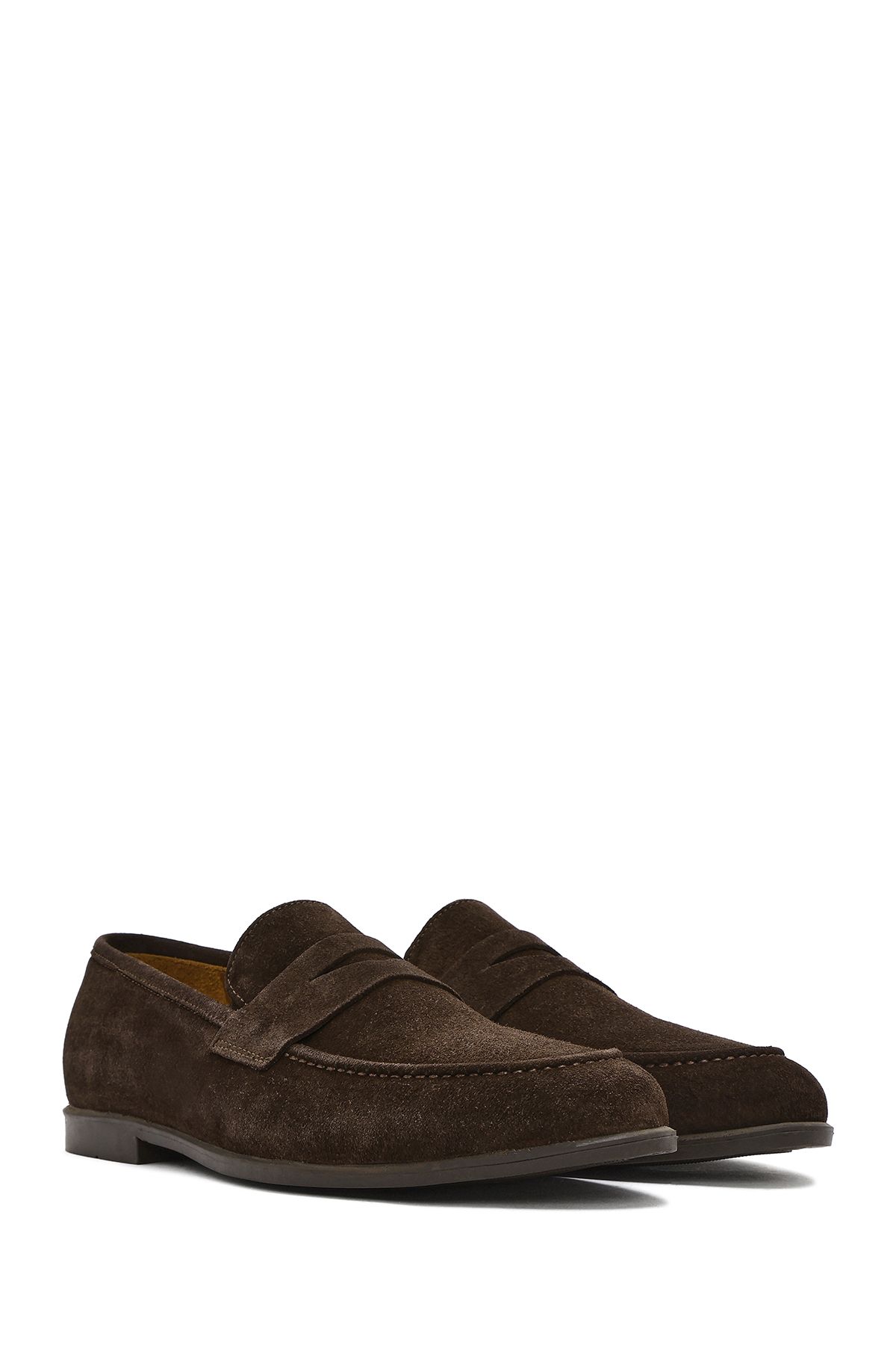 Derimod-Men's Brown Suede Leather Loafer 25Sfd 790210 3
