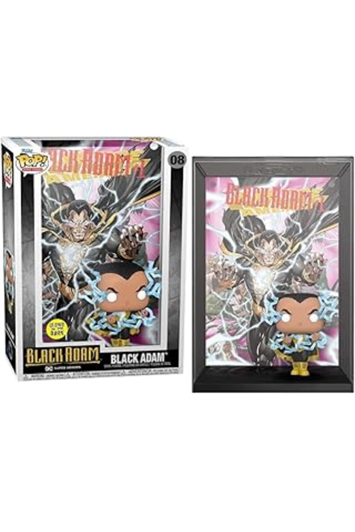 Mu Art Ahşap Funko Pop Figür Comic Cover: Dc- Black Adam Glow In Dark
