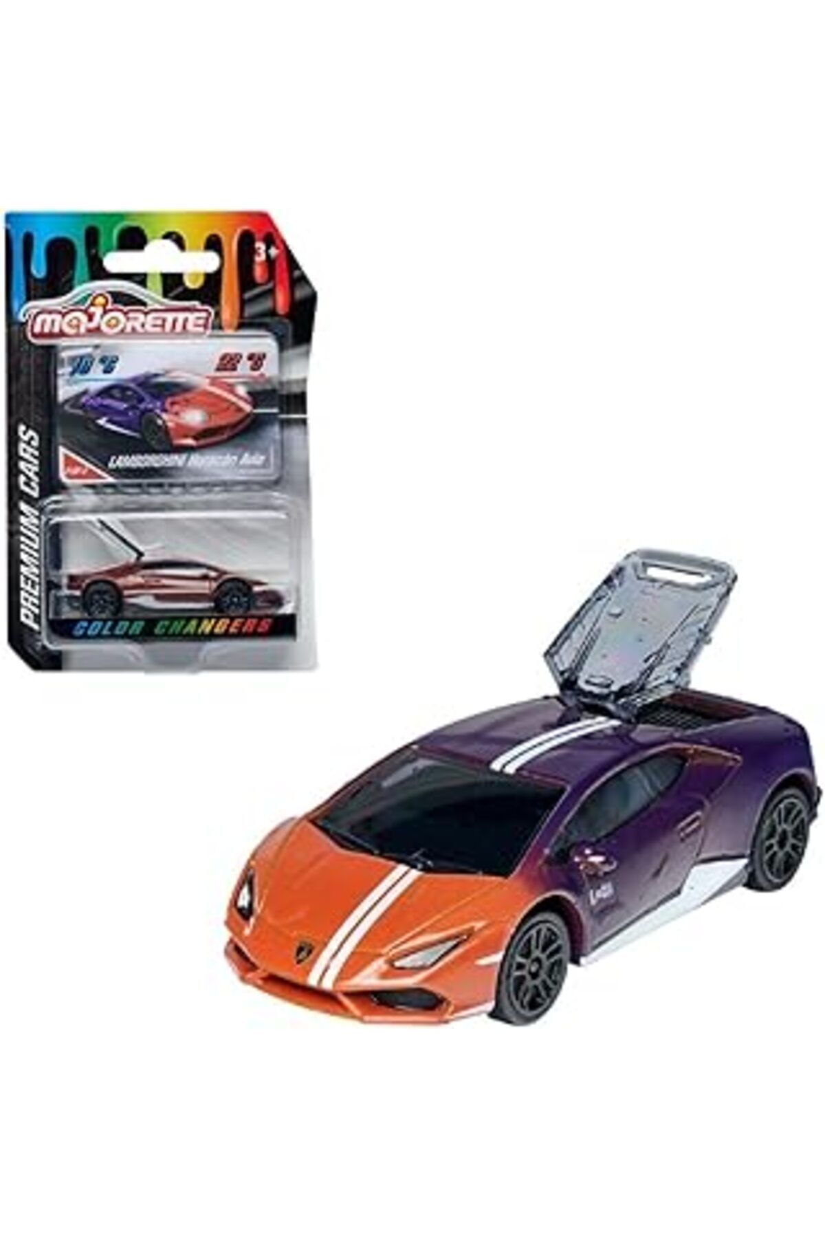 Mu Art Ahşap Majorette Color Changers Premium Arabalar 219F-2 Lamborghini Huracan Avio
