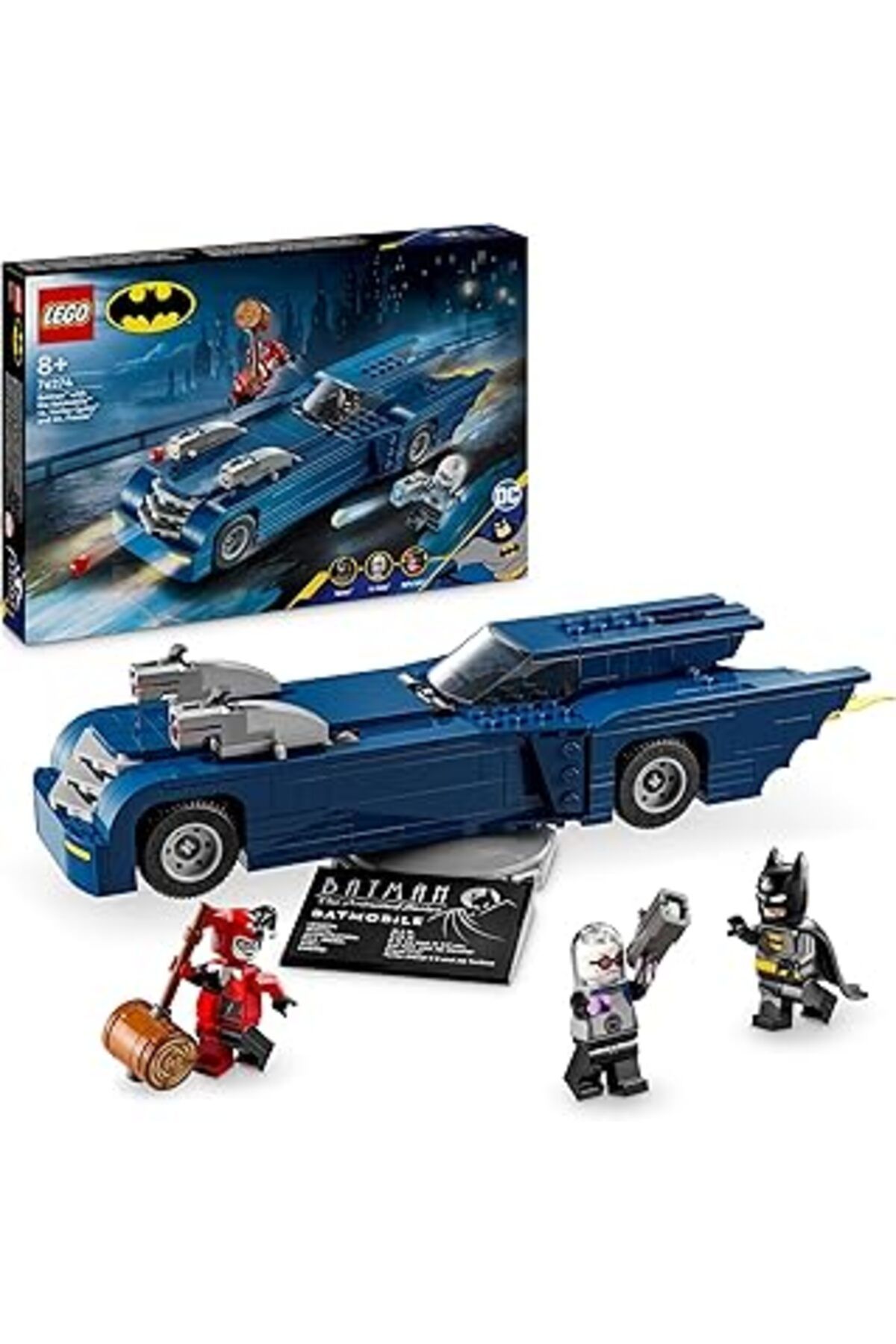 Mu Art Ahşap Dc Batman: Batmobile Ile Batman, Harley Quinn Ve Mr. Freeze’E Karşı 76274-8 Yaş Ve Üzeri Süper Kahr