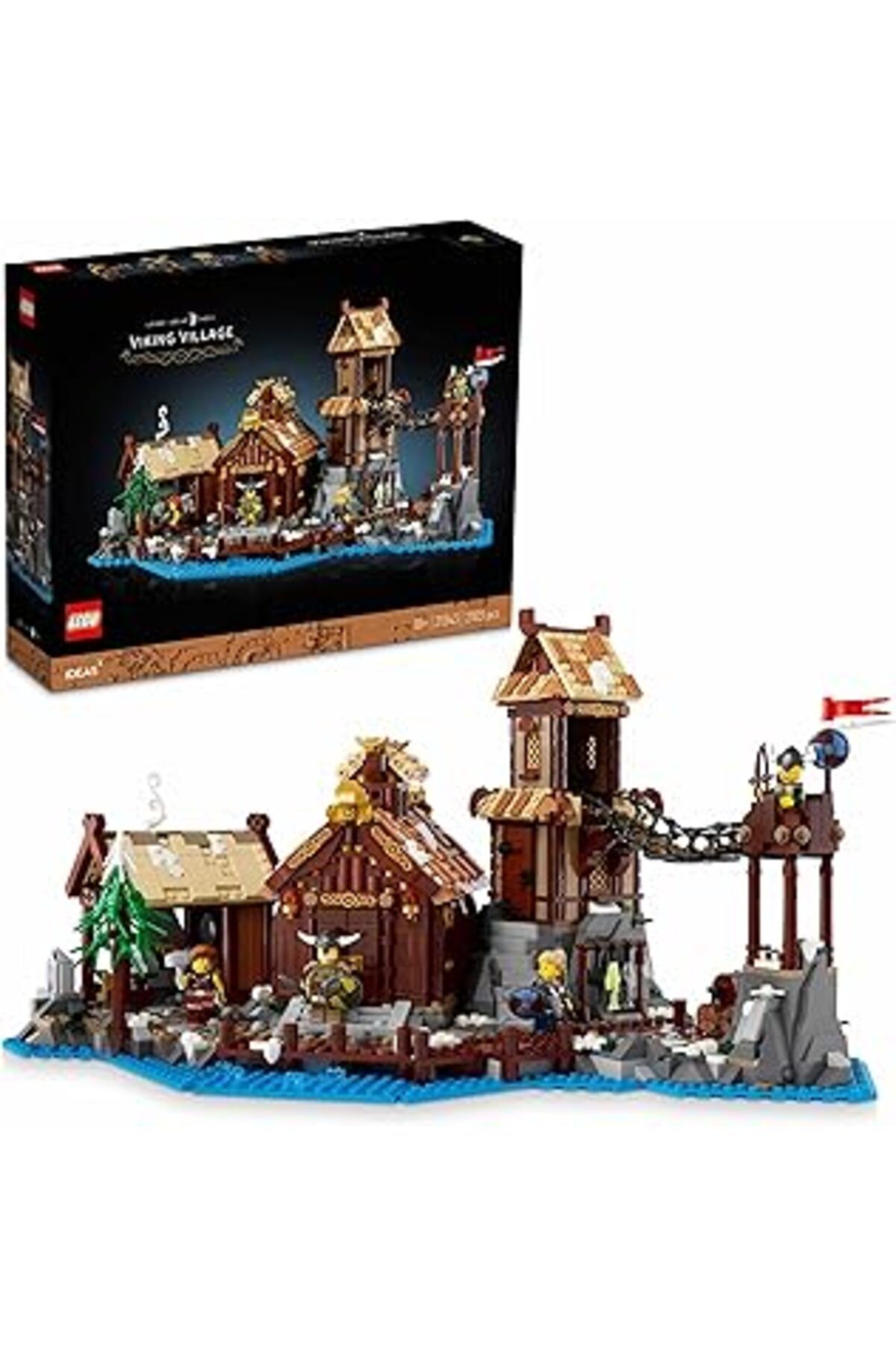 Mu Art Ahşap Lego 21343 Viking Köyü - Yeni.