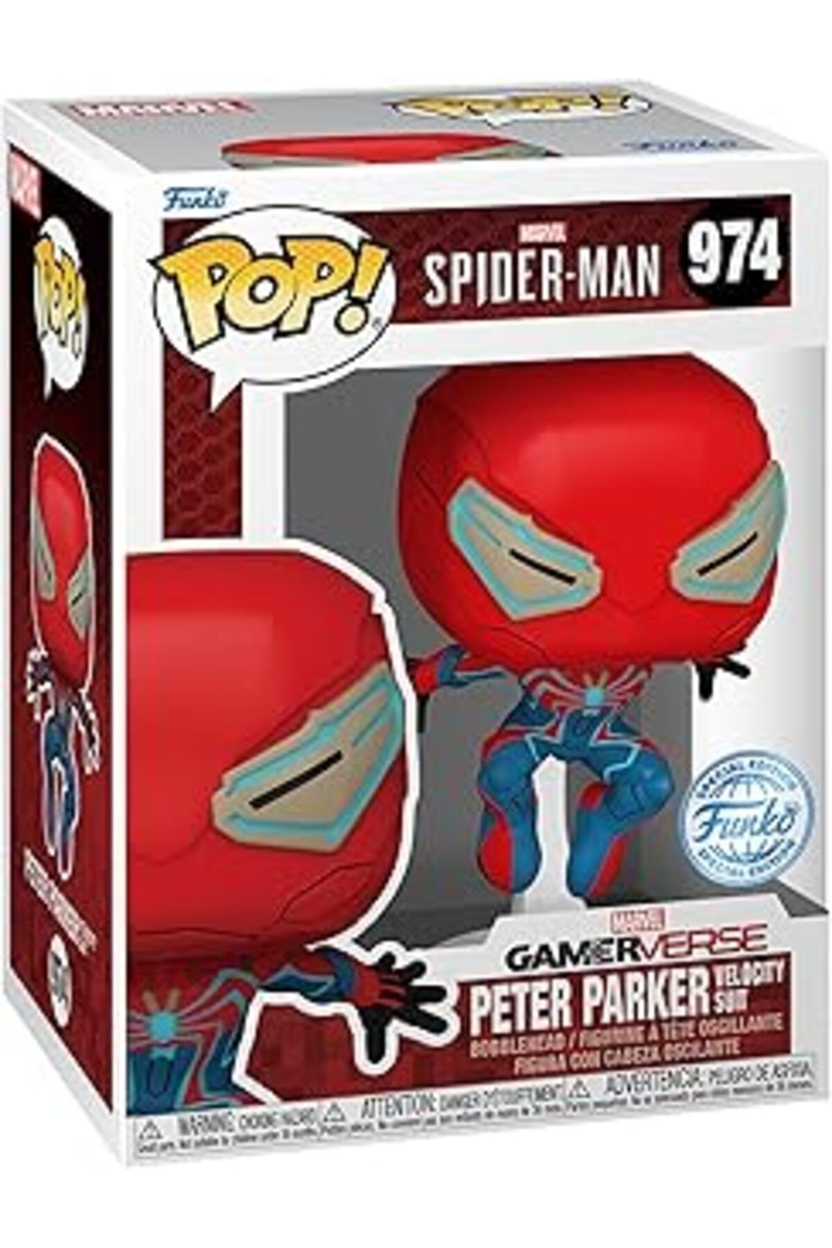 Mu Art Ahşap Funko Örümcek Adam 2 Peter Parker Velocity Suit Marvel Gamerverse Pop! Vinil Figür #974 - Entertain