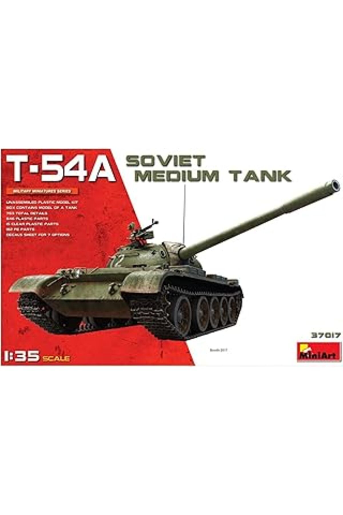 Mu Art Ahşap Miniart 37017 Montajlık Model T-54 A Soviet Orta Tank
