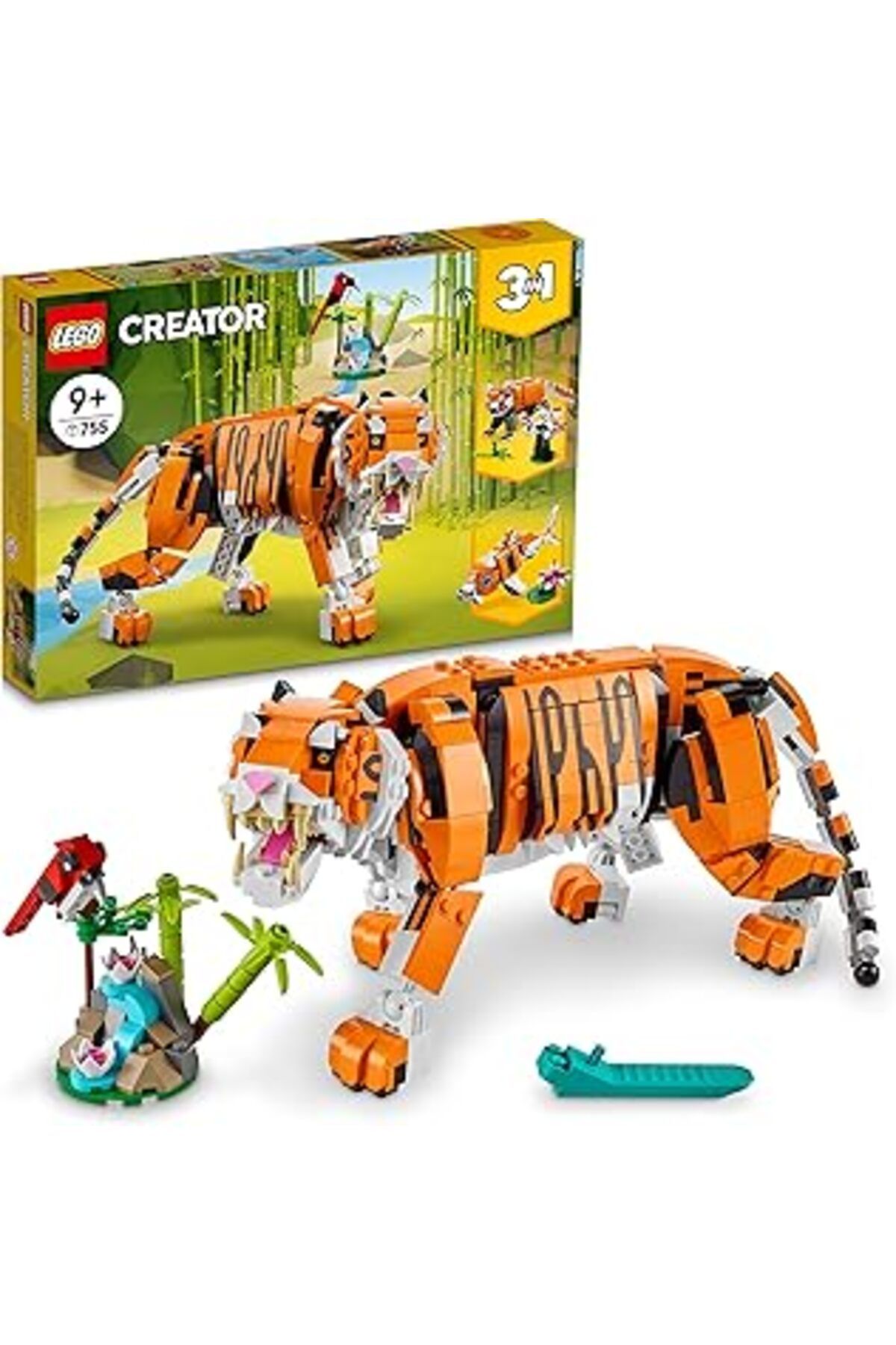 Mu Art Ahşap Lego® Creator 3’Ü 1 Arada Muhteşem Kaplan 31129-9 Yaş Ve Üzeri Çocuklar Için Kaplan, Kırmızı Panda
