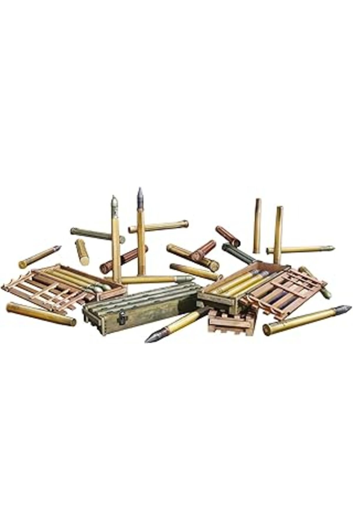 Mu Art Ahşap Mini Art 35402 1:35 Dt. 7,5 Cm Pak40 Munitionski. Set 2 - Sadık Reprodüksiyon, Model Yapma, Plastik