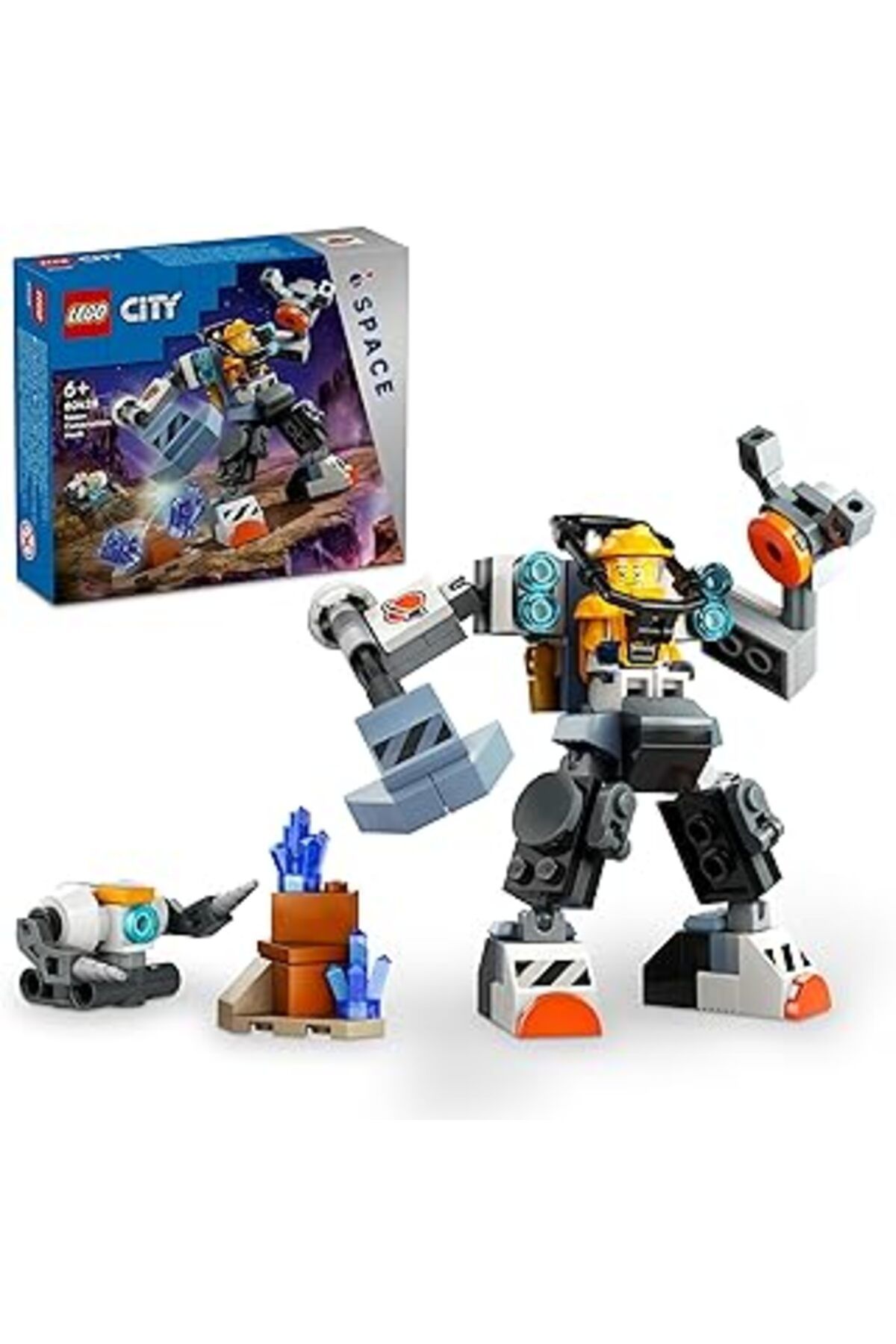 Mu Art Ahşap Lego City Uzay İnşaat Robotu 60428-6 Yaş Ve Üzeri Çocuklar Için Uzay Aracı İçeren Yaratıcı Oyuncak
