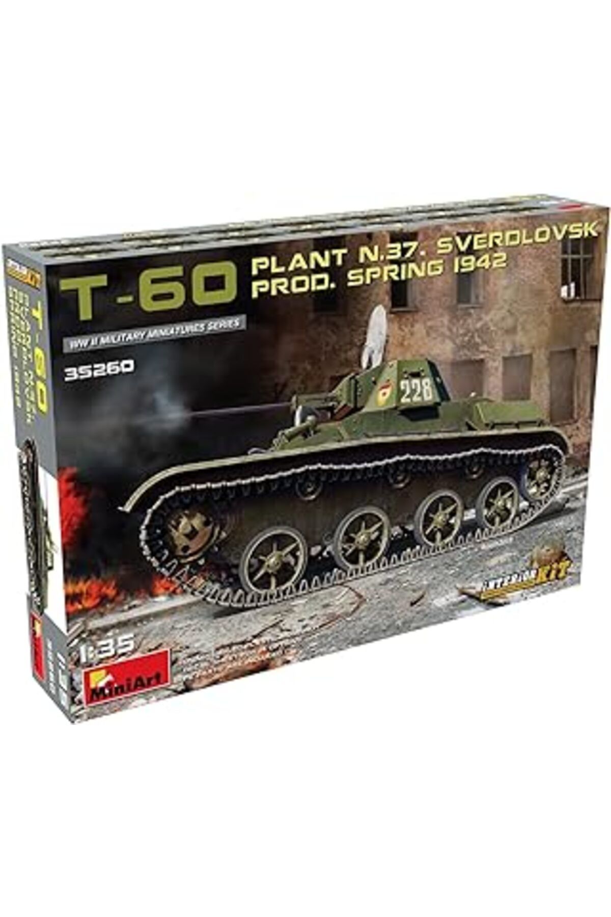 Mu Art Ahşap Miniart 35260 1:35 T-60 (Plant No.37) Prod. Spring 1942 Interior Kit