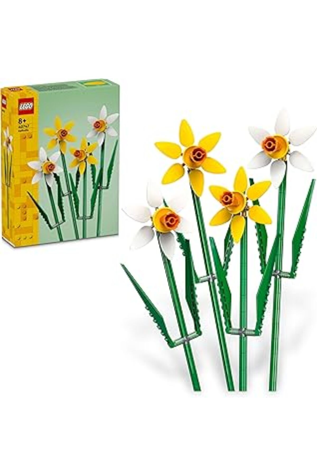 Mu Art Ahşap Lego Iconic Nergis 40747- Dekoratif, Koleksiyonluk Ve Sergilenebilir Çiçek Modeli Yapım Seti (216 P