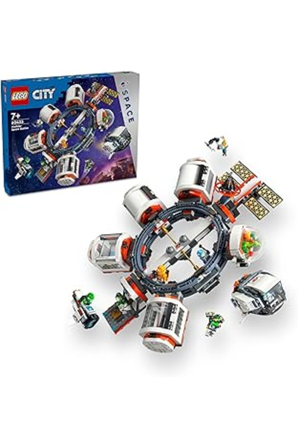 Mu Art Ahşap Lego City Modüler Uzay İstasyonu 60433-7 Yaş Ve Üzeri Uzay Meraklısı Çocuklar Için Yaratıcı Oyuncak