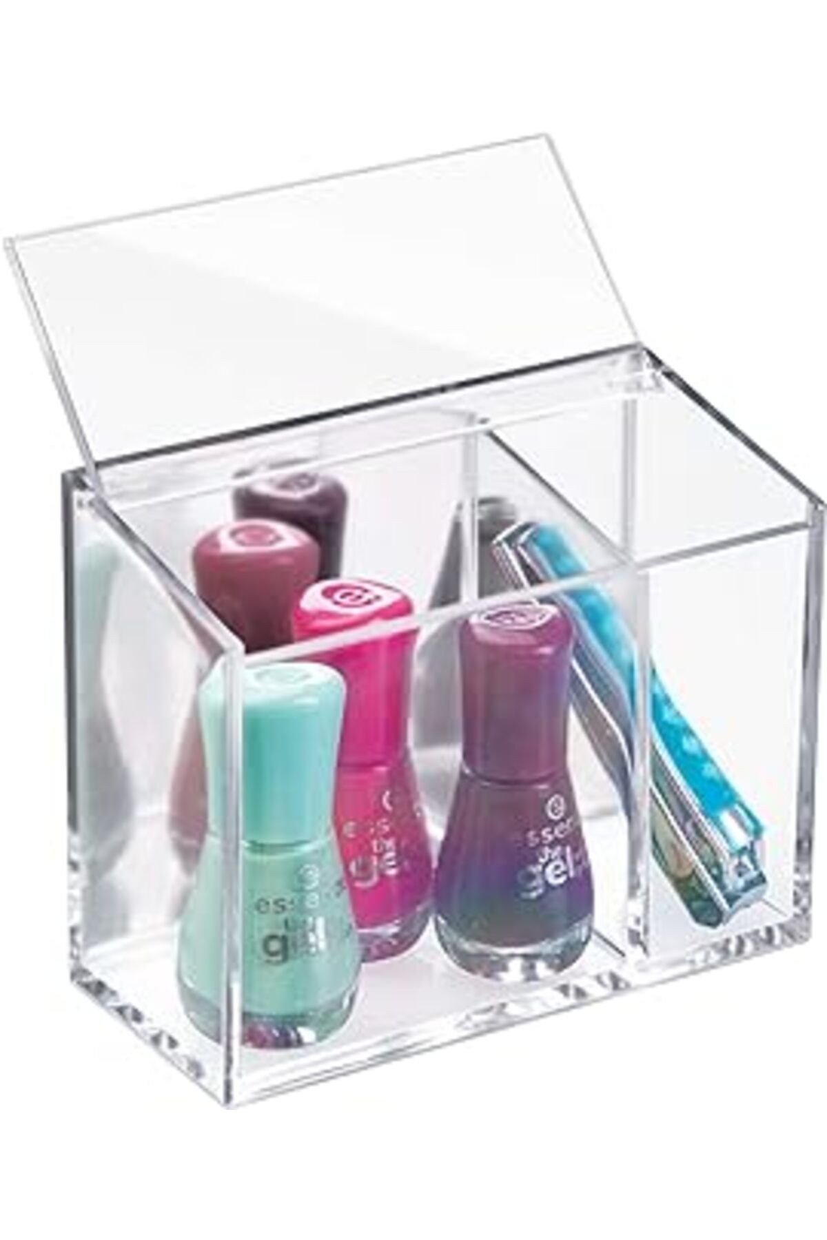 Mu Art Ahşap Interdesign Kozmetik Organizer Kapaklı,kendinden Yapışkanlı