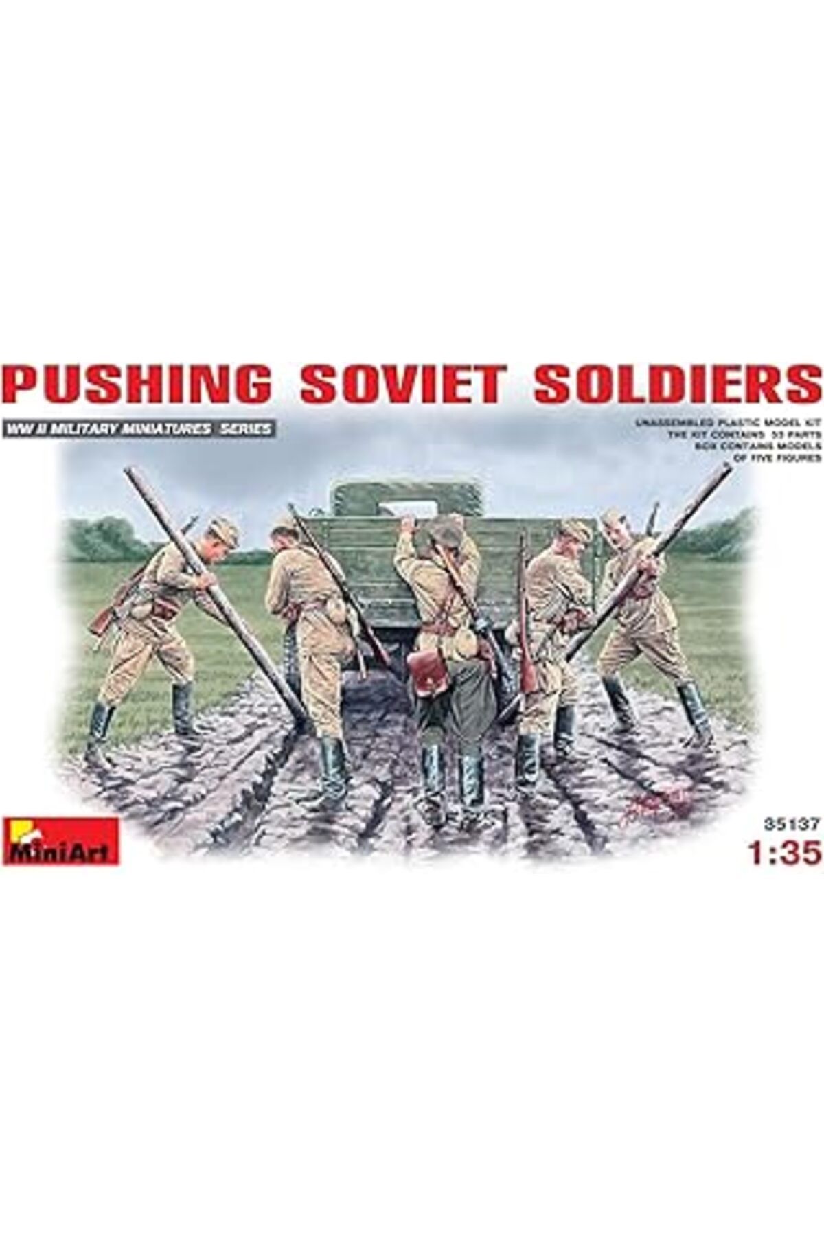 Mu Art Ahşap Miniart 35137 – Pushing Soviet Soldiers