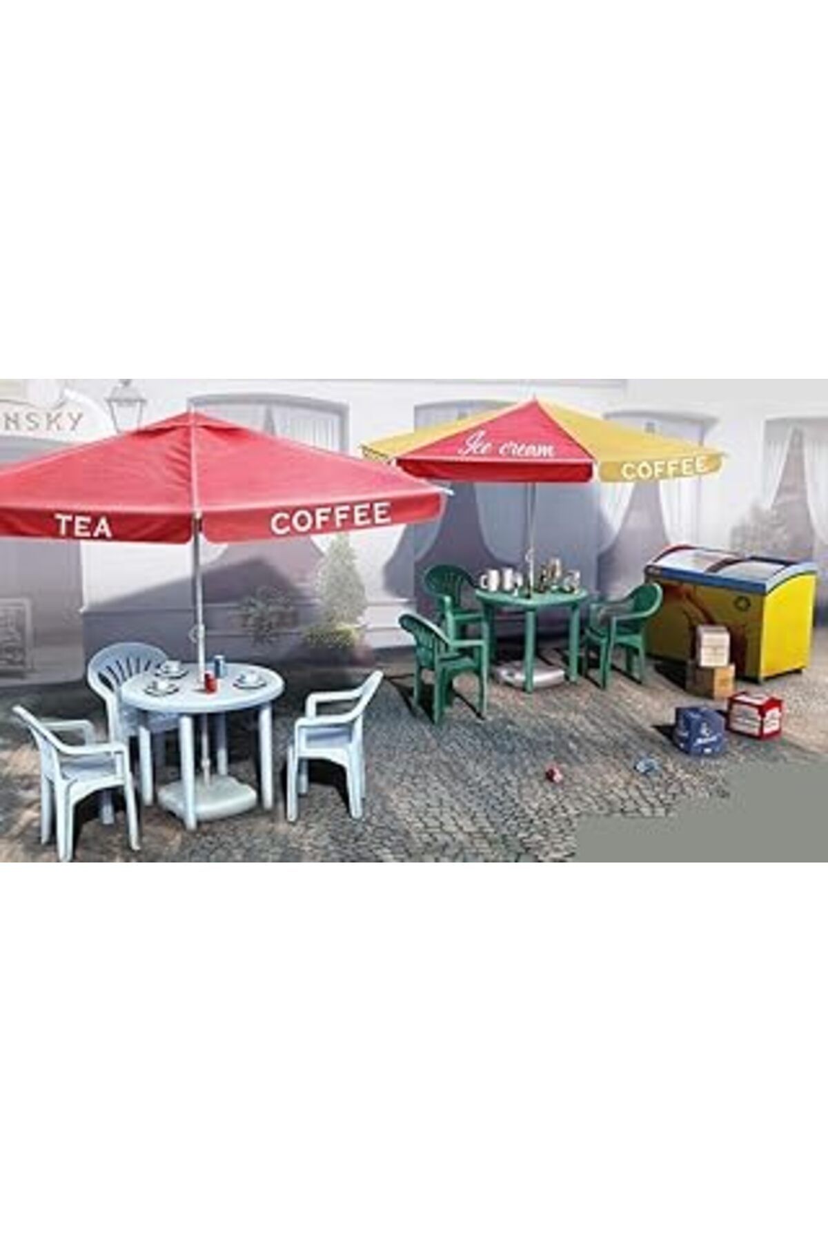 Mu Art Ahşap Miniart 35610 1:35 Modern Cadde Kafe