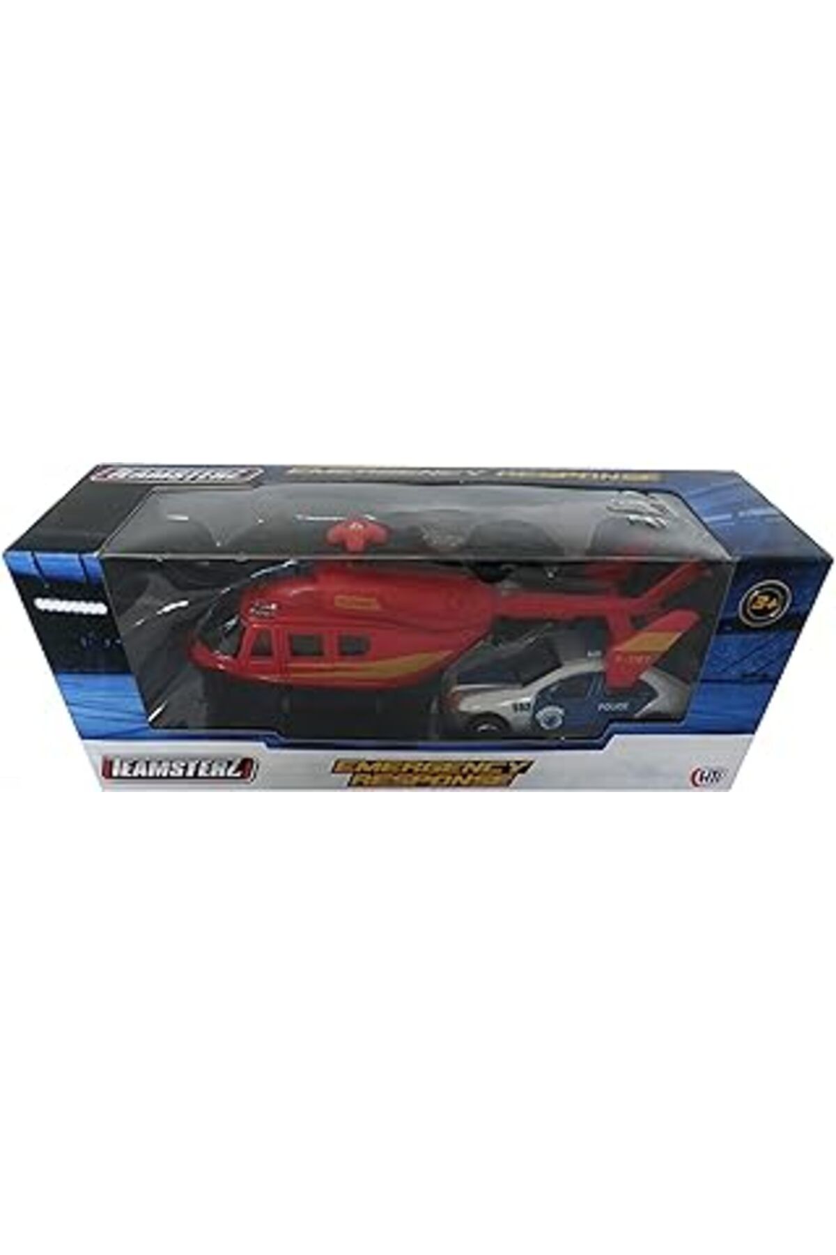 Mu Art Ahşap Teamsterz İkili Kurtarma Çocuk Oyuncak Araçları Helikopter/Araba